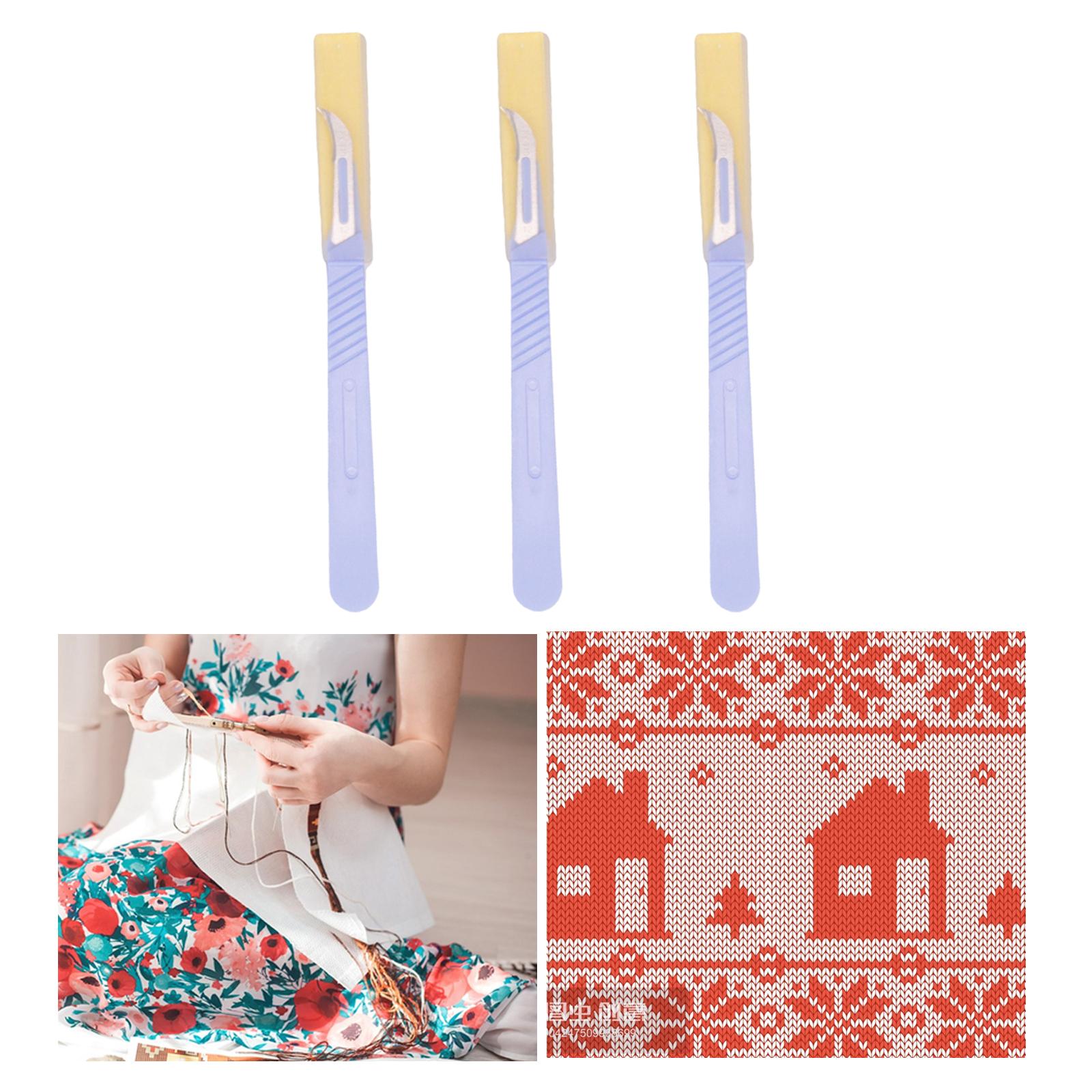 3 Pieces Seam Ripper Thread Sewing Stitch Cutter Unpicker Tool ABS craft