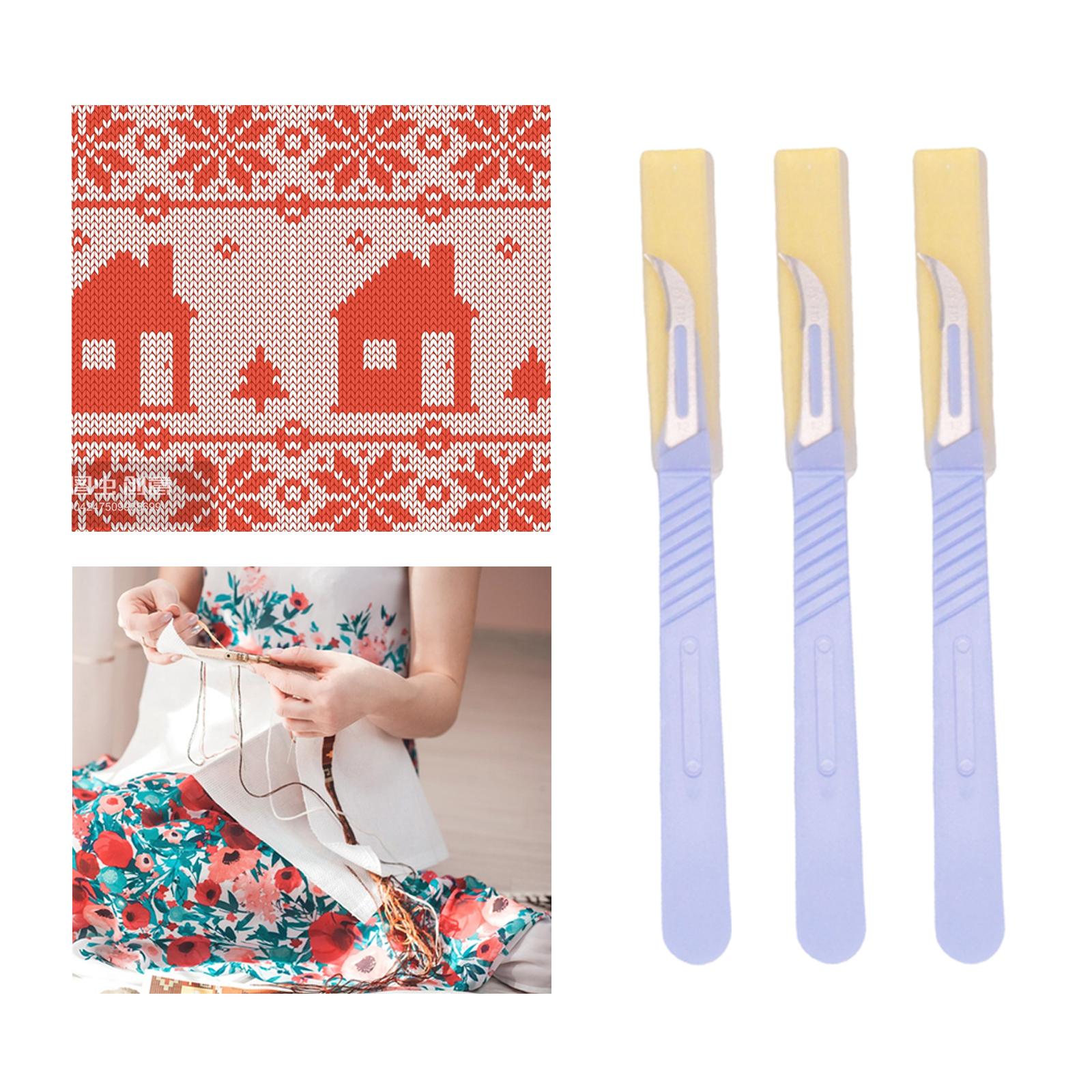 3 Pieces Seam Ripper Thread Sewing Stitch Cutter Unpicker Tool ABS craft