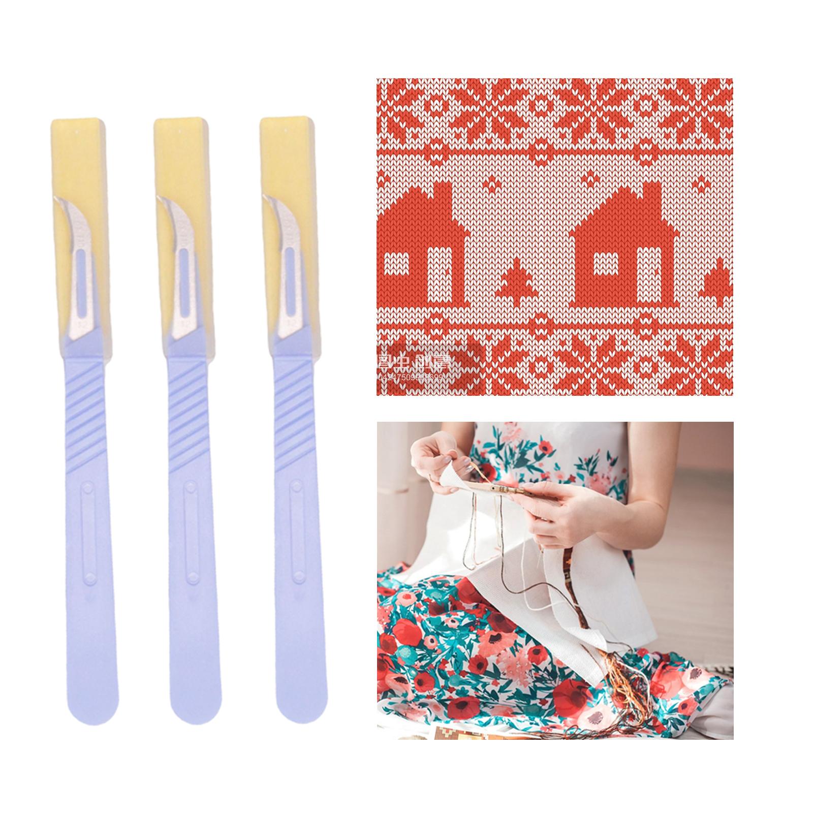3 Pieces Seam Ripper Thread Sewing Stitch Cutter Unpicker Tool ABS craft