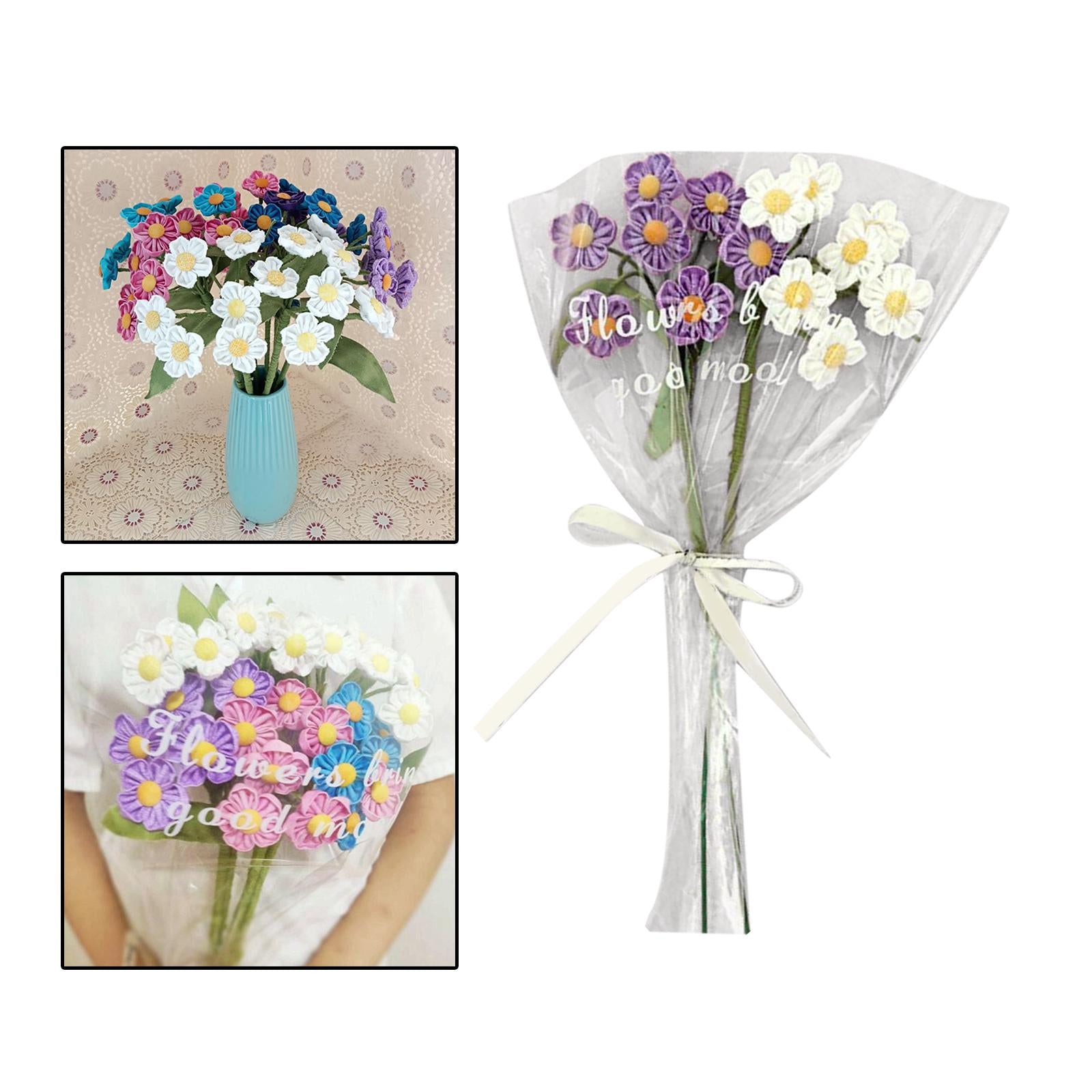 Artificial Flowers Combo Unassembled Wedding Rehearsal for Halloween Office Purple and White