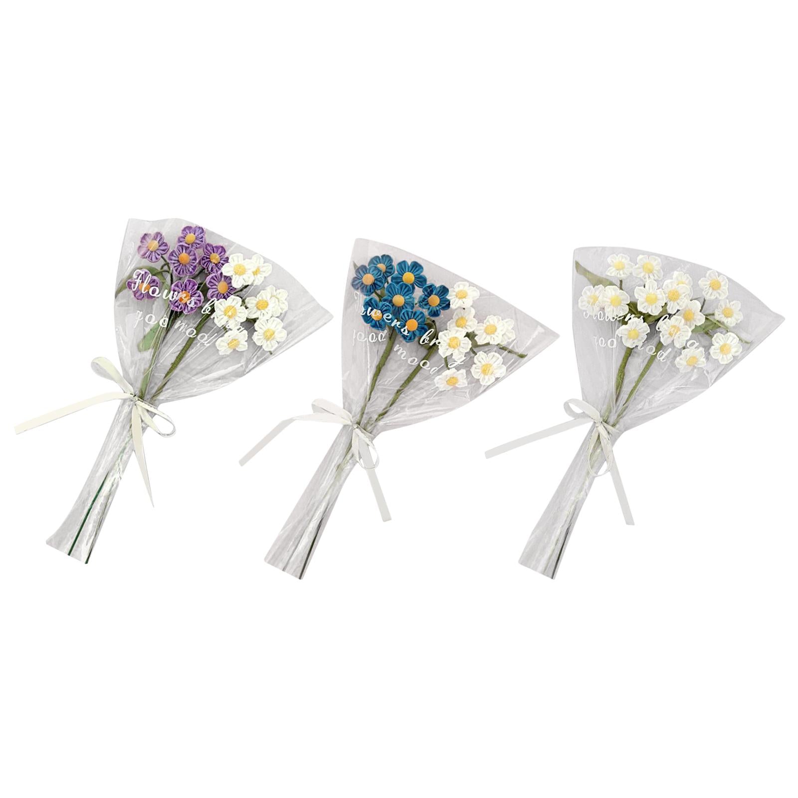 Artificial Flowers Combo Unassembled Wedding Rehearsal for Halloween Office Purple and White