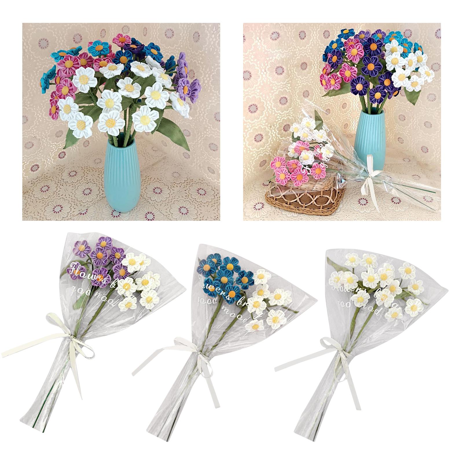 Artificial Flowers Combo Unassembled Wedding Rehearsal for Halloween Office Purple and White