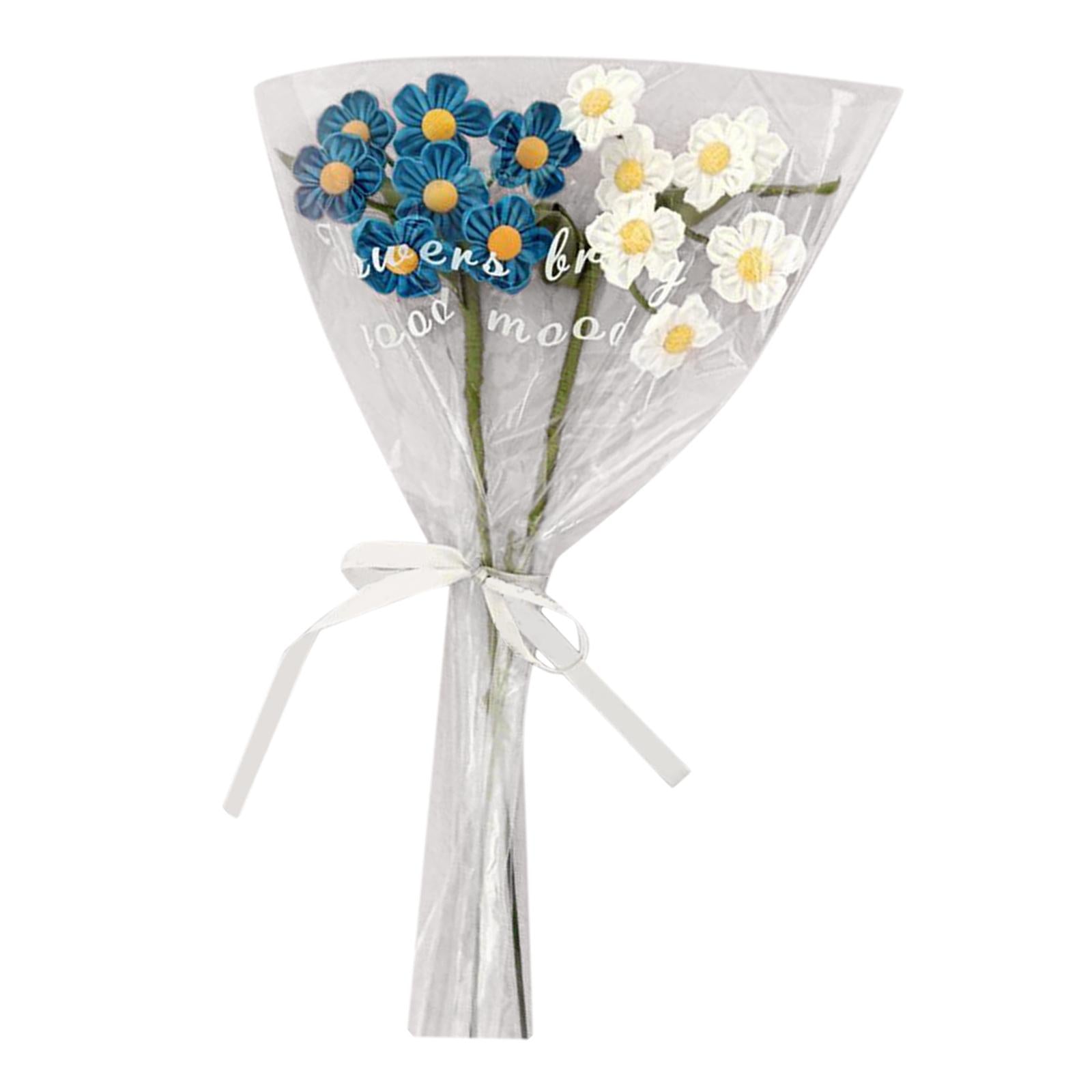 Artificial Flowers Combo Unassembled Wedding Rehearsal for Halloween Office Blue and White