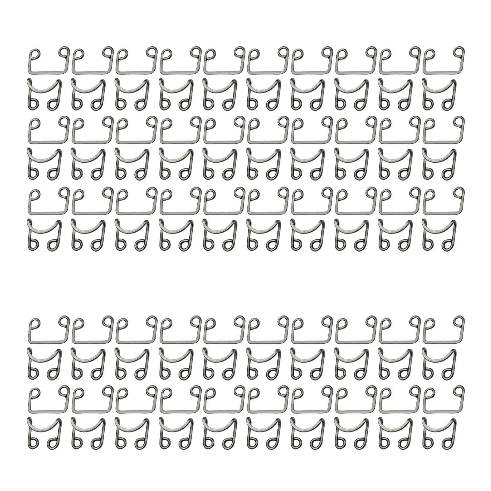 50 Pairs Metal Buckle Waist Accs Clasp Invisible for Jeans Fabric Crafts Bra Dark Gray