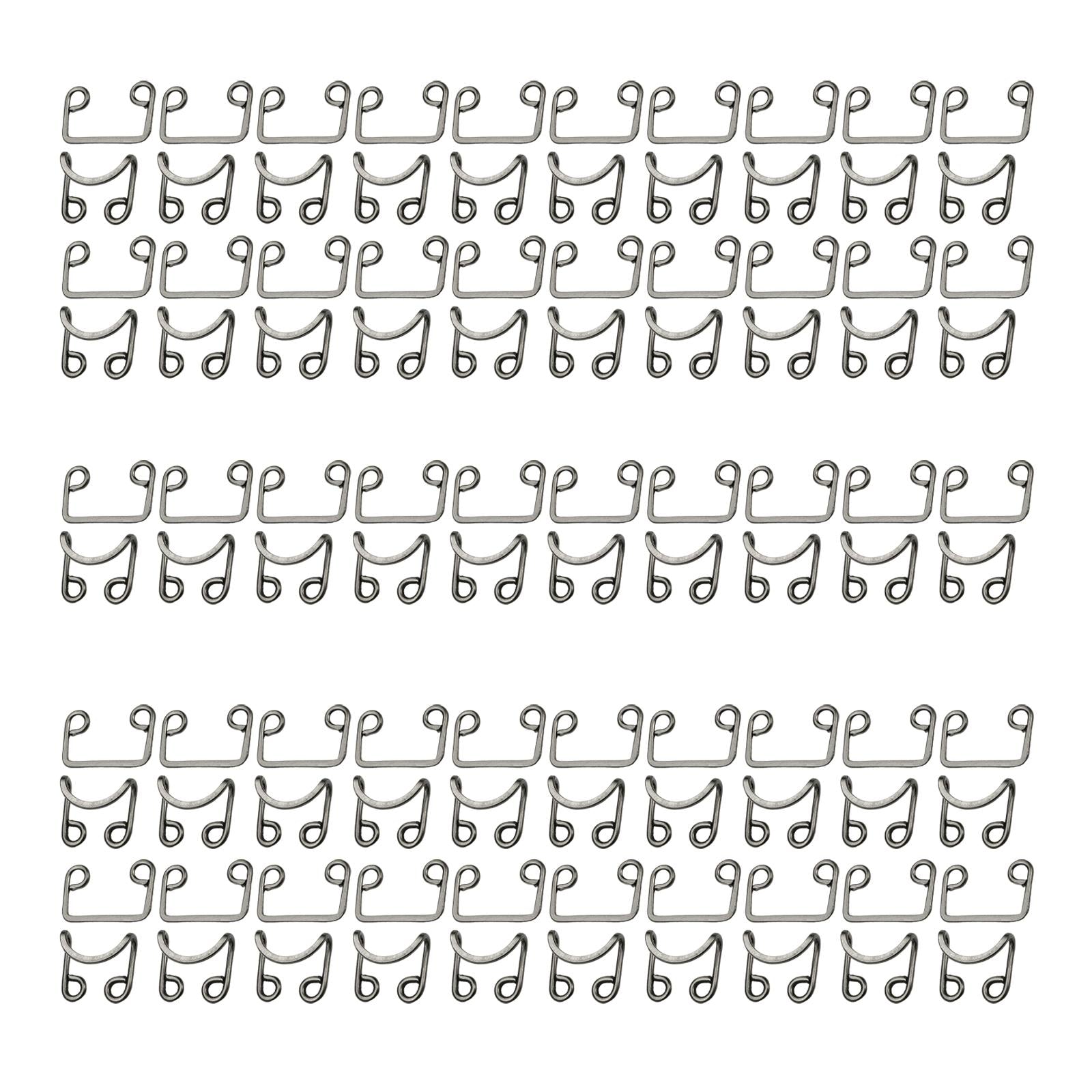 50 Pairs Metal Buckle Waist Accs Clasp Invisible for Jeans Fabric Crafts Bra Dark Gray