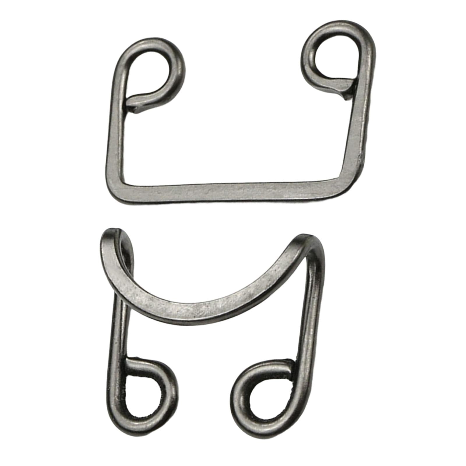 50 Pairs Metal Buckle Waist Accs Clasp Invisible for Jeans Fabric Crafts Bra Dark Gray