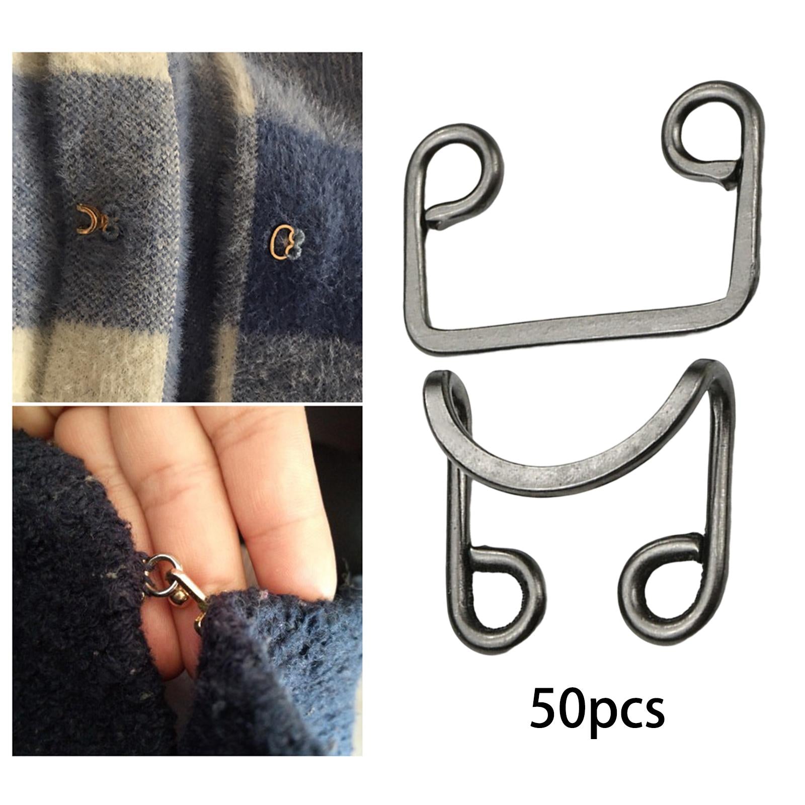 50 Pairs Metal Buckle Waist Accs Clasp Invisible for Jeans Fabric Crafts Bra Dark Gray