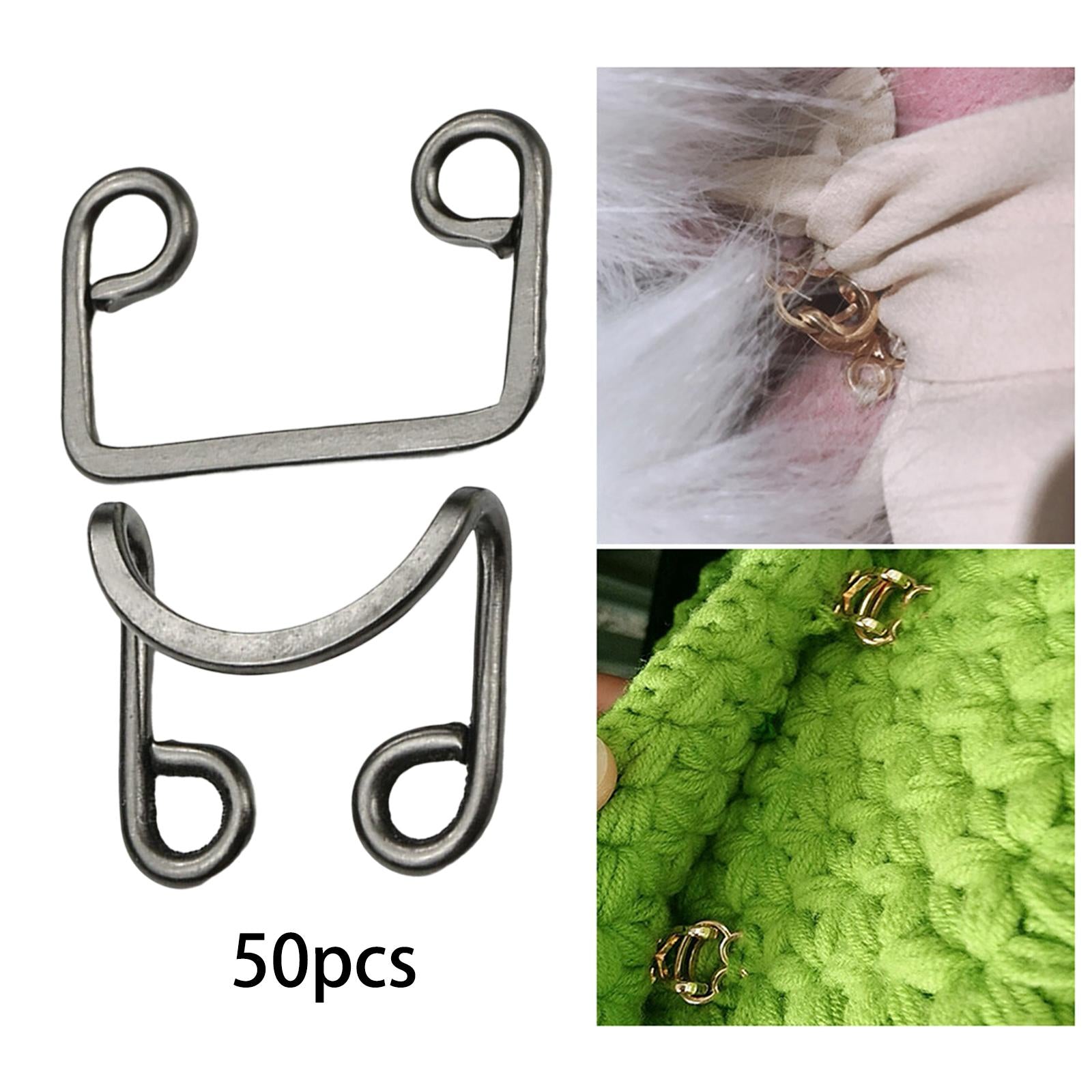 50 Pairs Metal Buckle Waist Accs Clasp Invisible for Jeans Fabric Crafts Bra Dark Gray