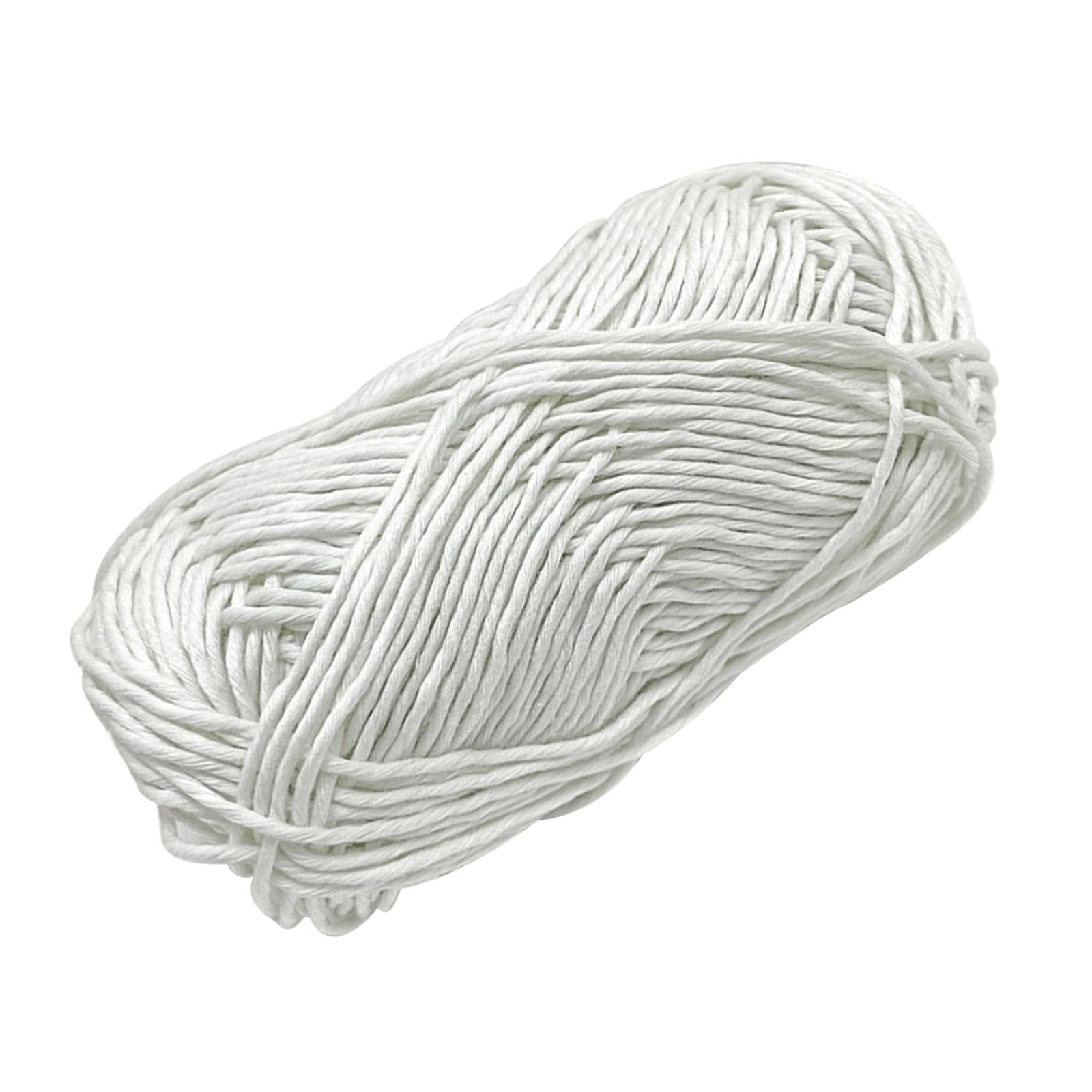 Creative Luminous Yarn DIY Weave 70Meters 2mm for Knitting Crochet Carpet White