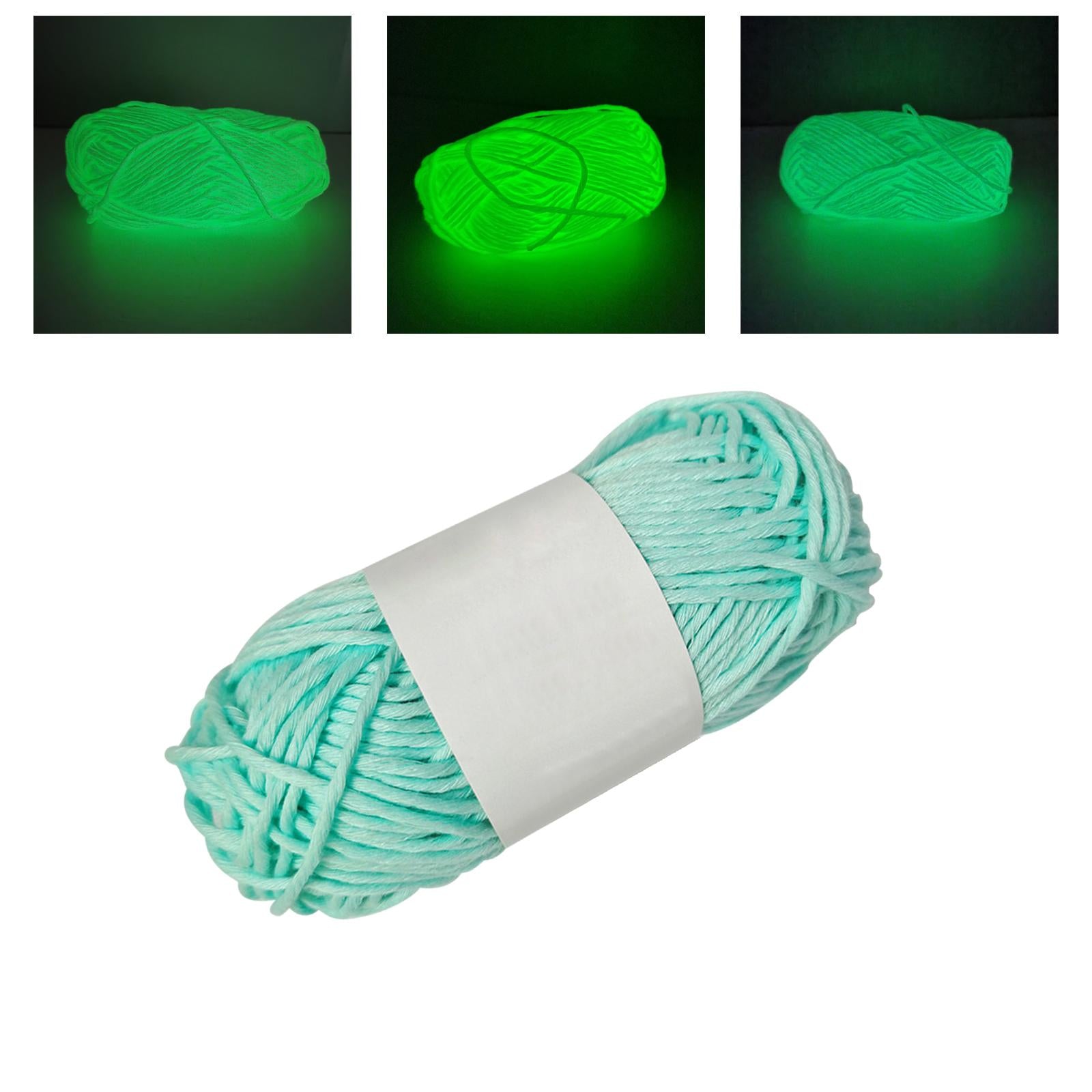 Creative Luminous Yarn DIY Weave 70Meters 2mm for Knitting Crochet Carpet Blue