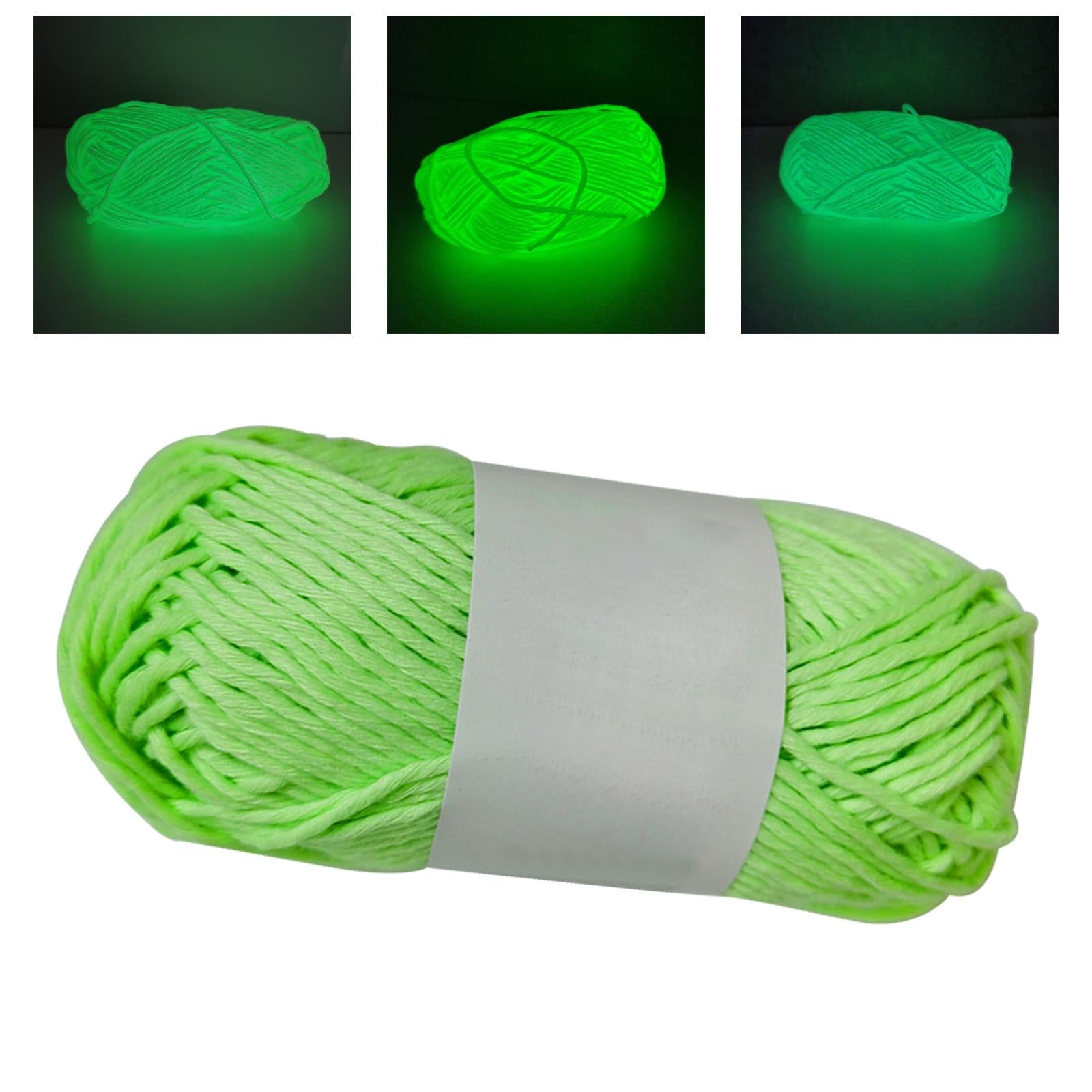 Creative Luminous Yarn DIY Weave 70Meters 2mm for Knitting Crochet Carpet Green