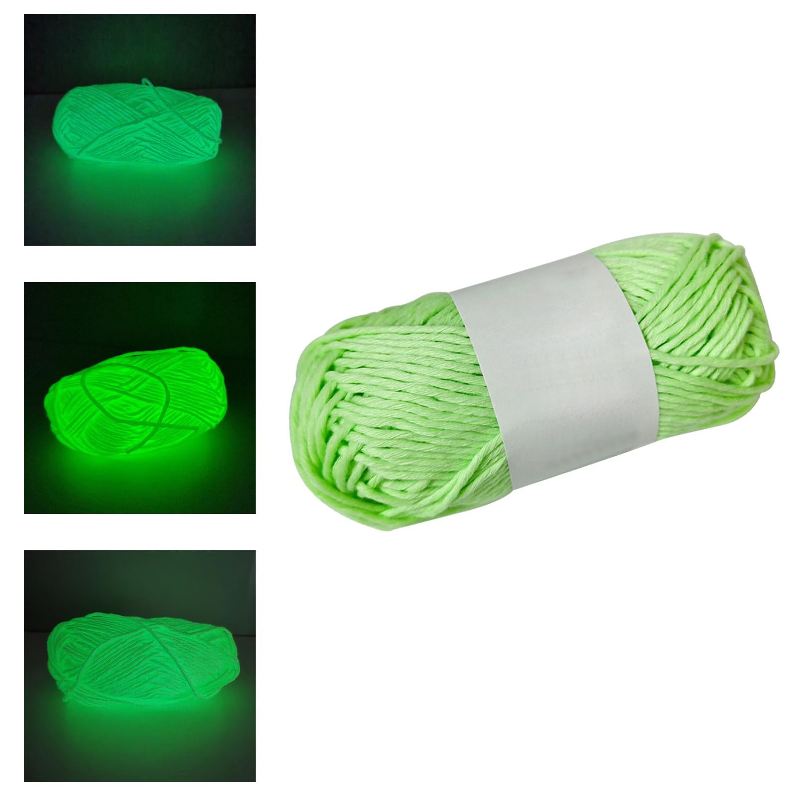 Creative Luminous Yarn DIY Weave 70Meters 2mm for Knitting Crochet Carpet Greenish