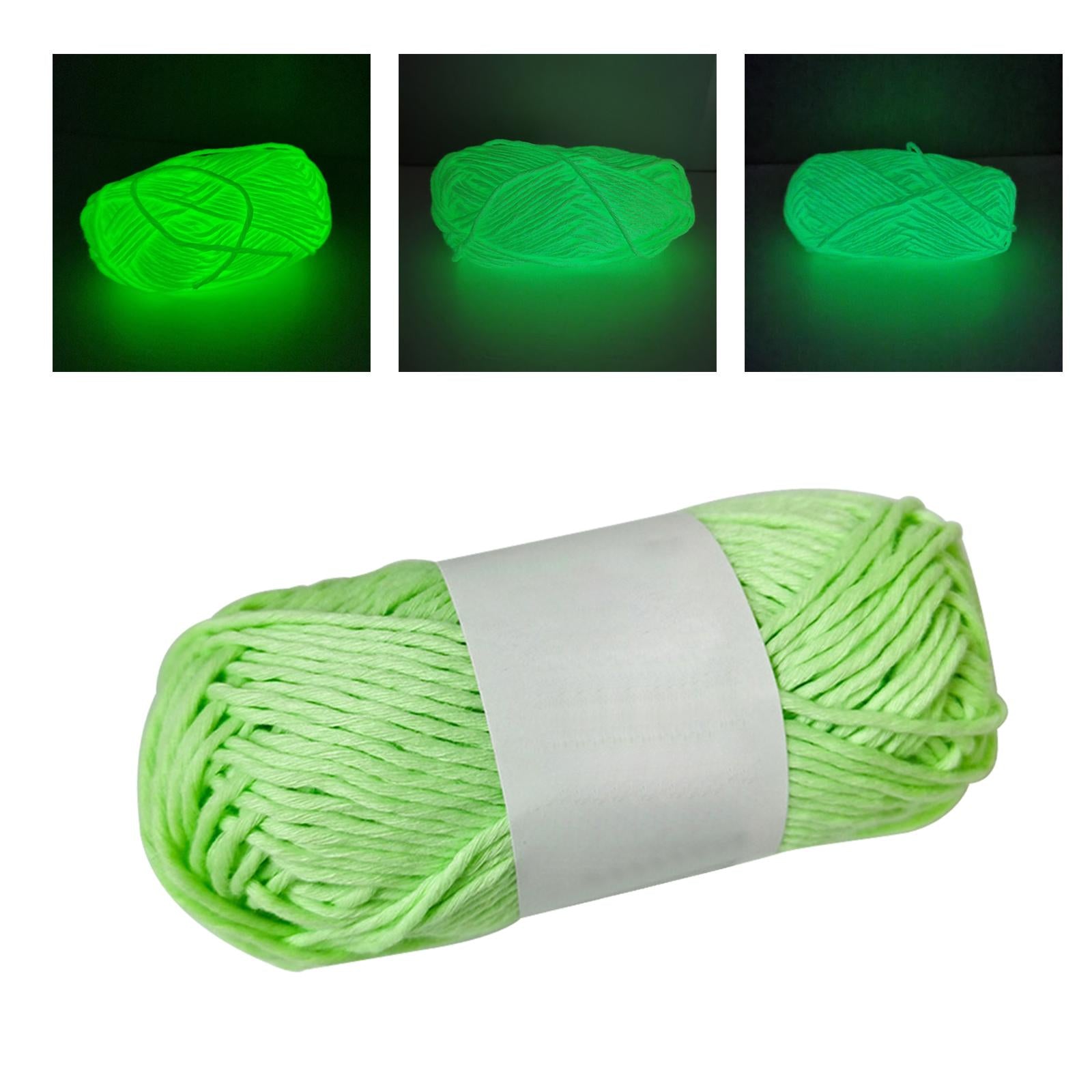 Creative Luminous Yarn DIY Weave 70Meters 2mm for Knitting Crochet Carpet Greenish