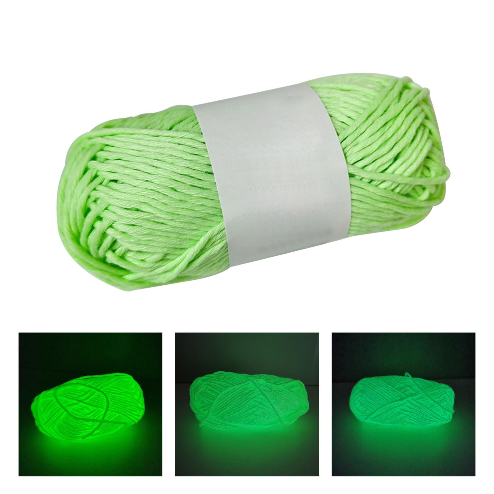 Creative Luminous Yarn DIY Weave 70Meters 2mm for Knitting Crochet Carpet Greenish