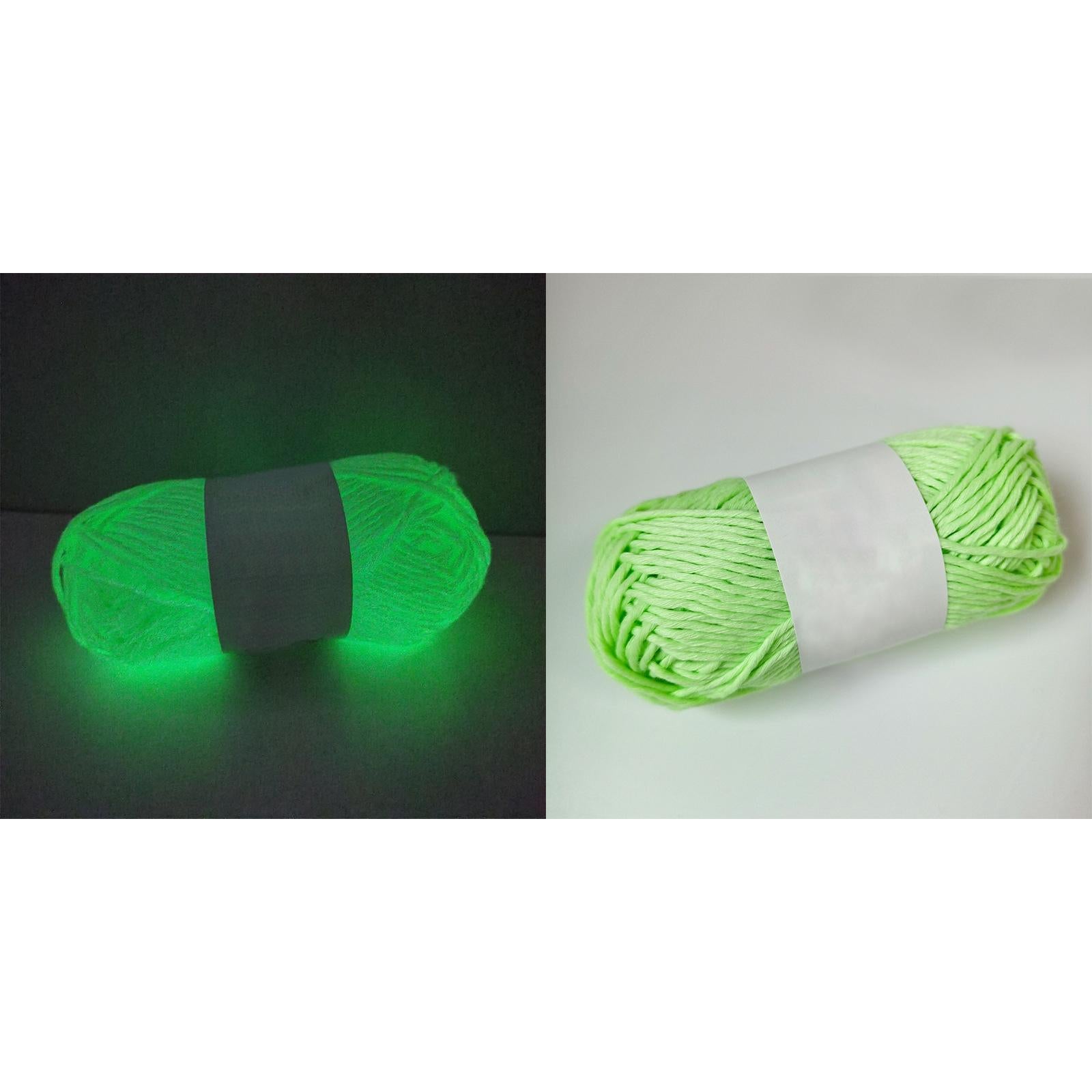Creative Luminous Yarn DIY Weave 70Meters 2mm for Knitting Crochet Carpet Greenish