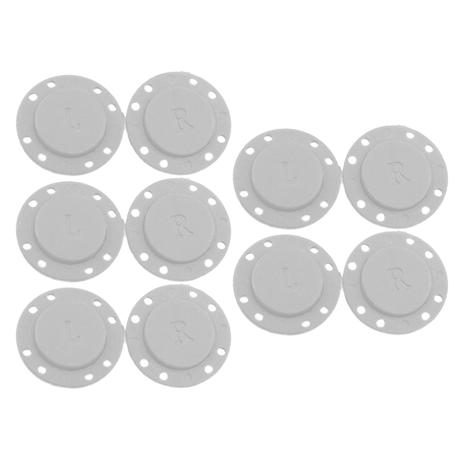 5 Pairs Invisible Buttons Jacket Cardigan Concealed Buckle Snap Buttons 22mm White