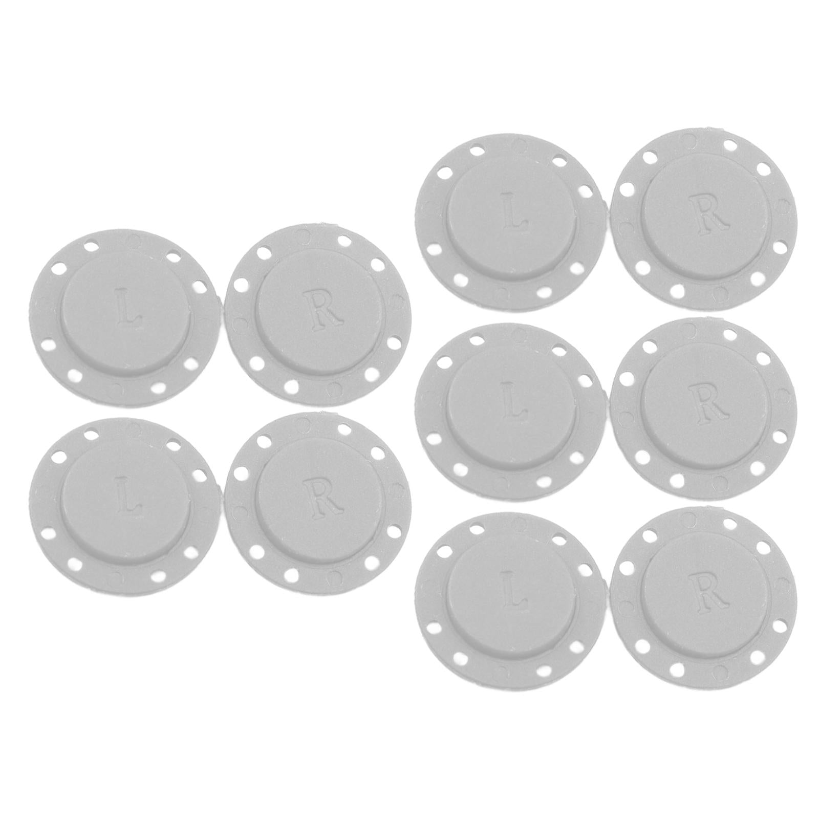 5 Pairs Invisible Buttons Jacket Cardigan Concealed Buckle Snap Buttons 22mm White
