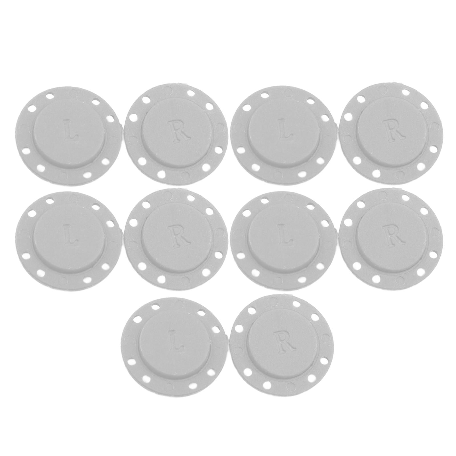 5 Pairs Invisible Buttons Jacket Cardigan Concealed Buckle Snap Buttons 22mm White