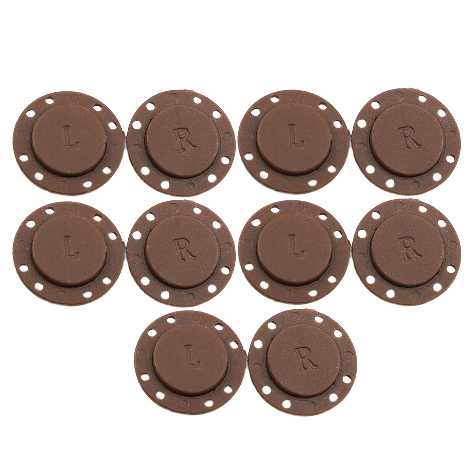 5 Pairs Invisible Buttons Jacket Cardigan Concealed Buckle Snap Buttons 22mm Coffee