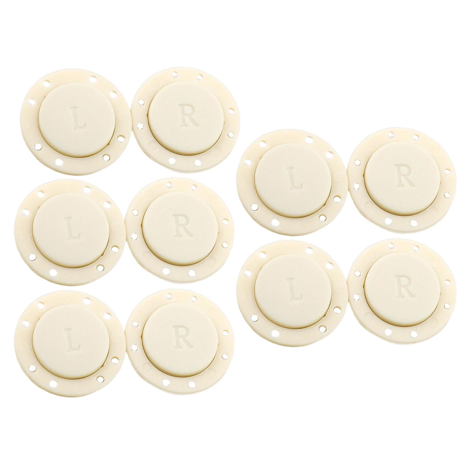 5 Pairs Invisible Buttons Jacket Cardigan Concealed Buckle Snap Buttons 22mm Beige