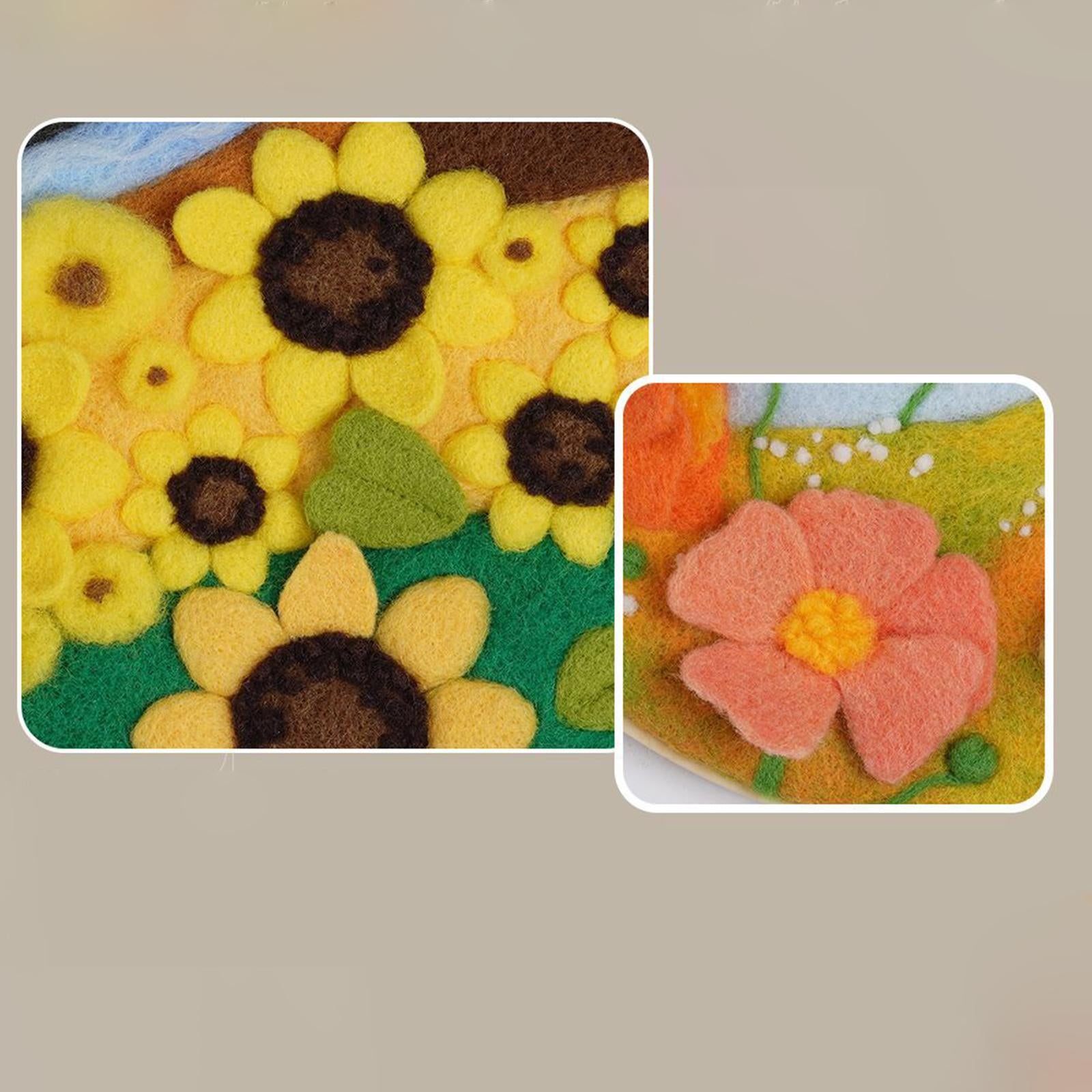 Needle Kit DIY with Instructions Painting Craft Wool Felting for Starter A