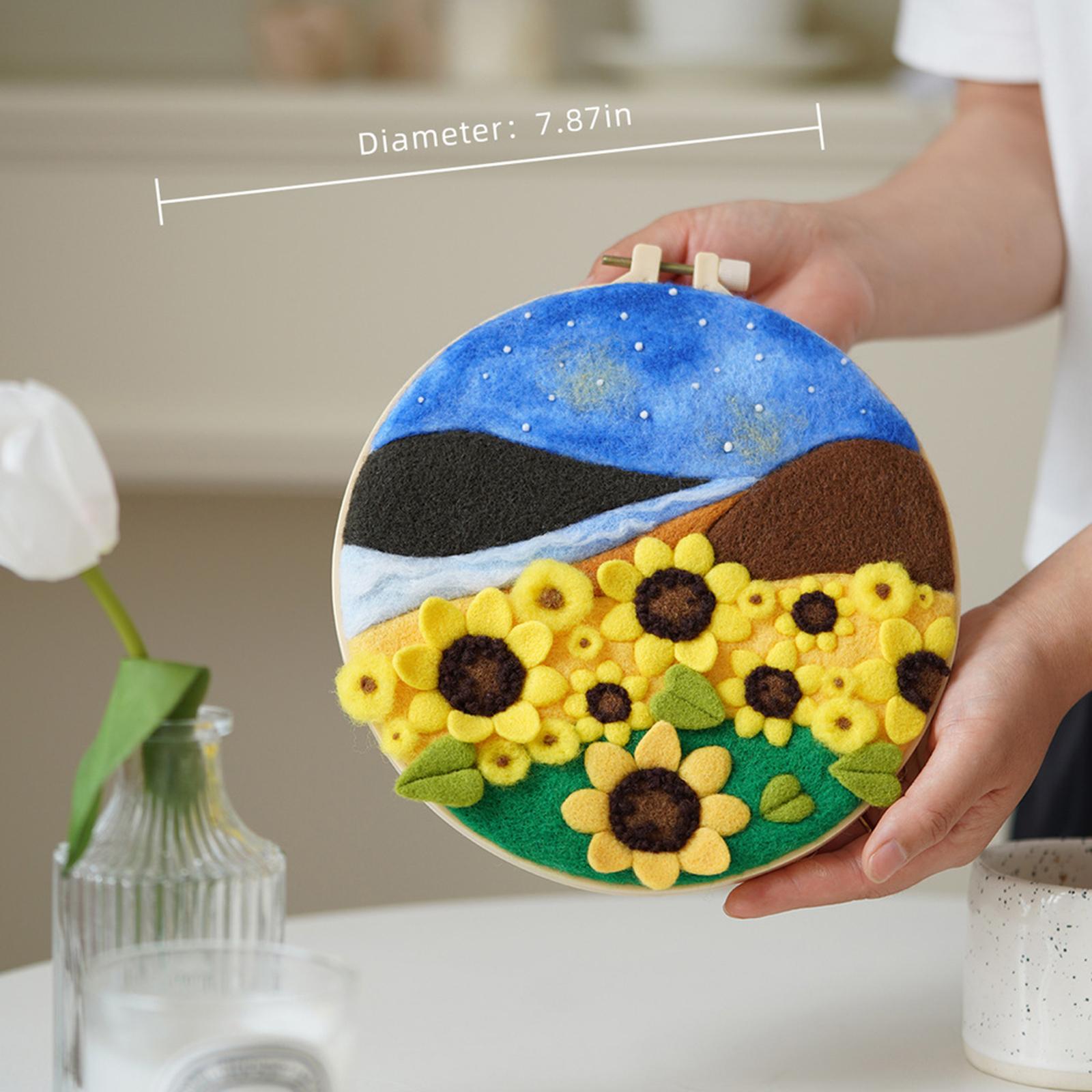 Needle Kit DIY with Instructions Painting Craft Wool Felting for Starter A