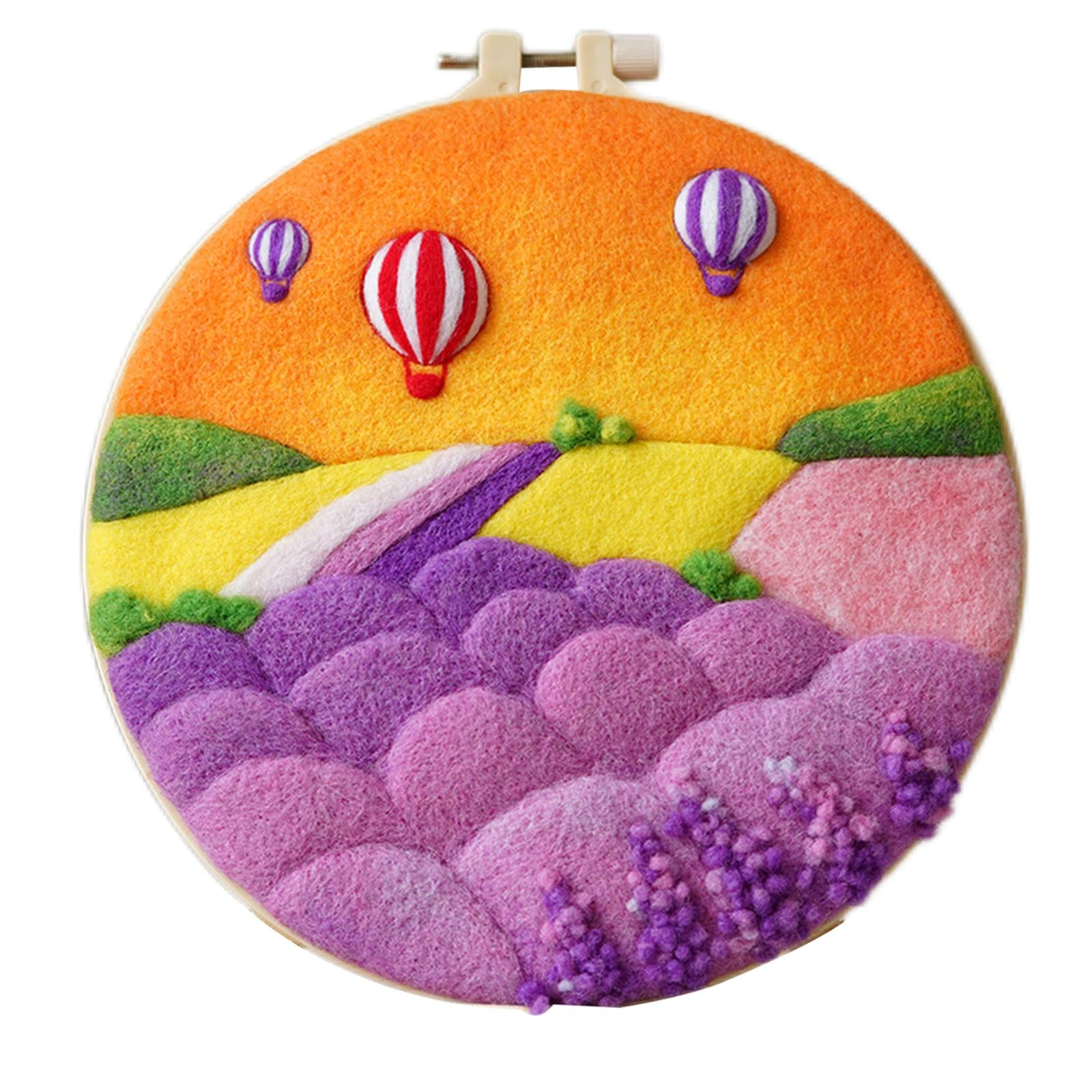 Needle Kit DIY with Instructions Painting Craft Wool Felting for Starter D