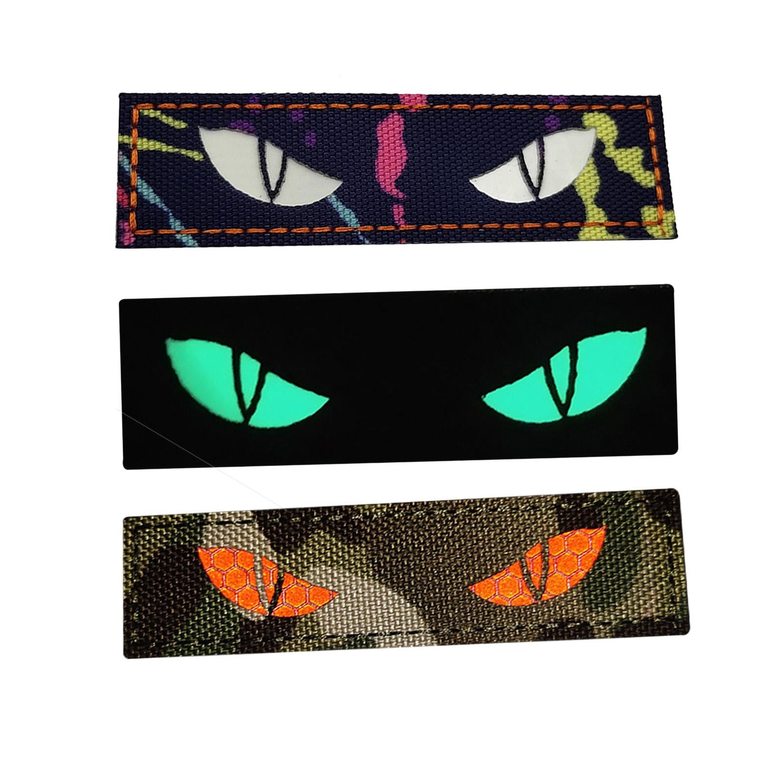 Cat Eye Patches of Morale Glow The Dark Armband Badges for Helmet Bags Green