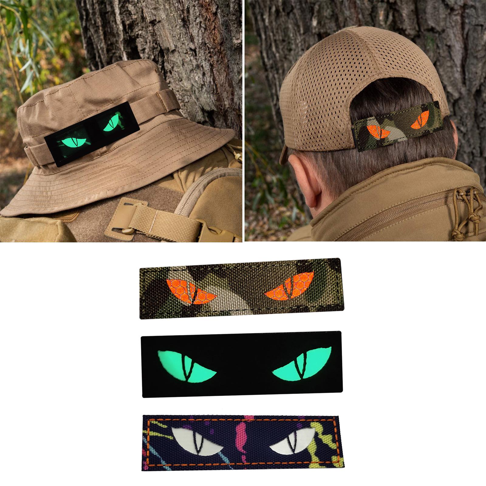 Cat Eye Patches of Morale Glow The Dark Armband Badges for Helmet Bags Green
