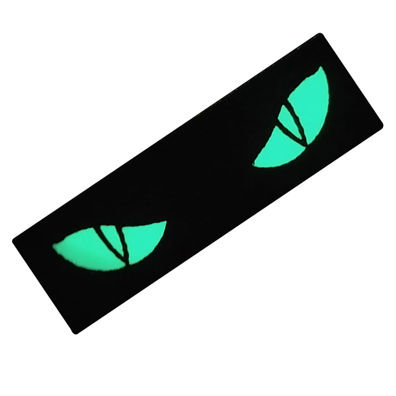 Cat Eye Patches of Morale Glow The Dark Armband Badges for Helmet Bags Black