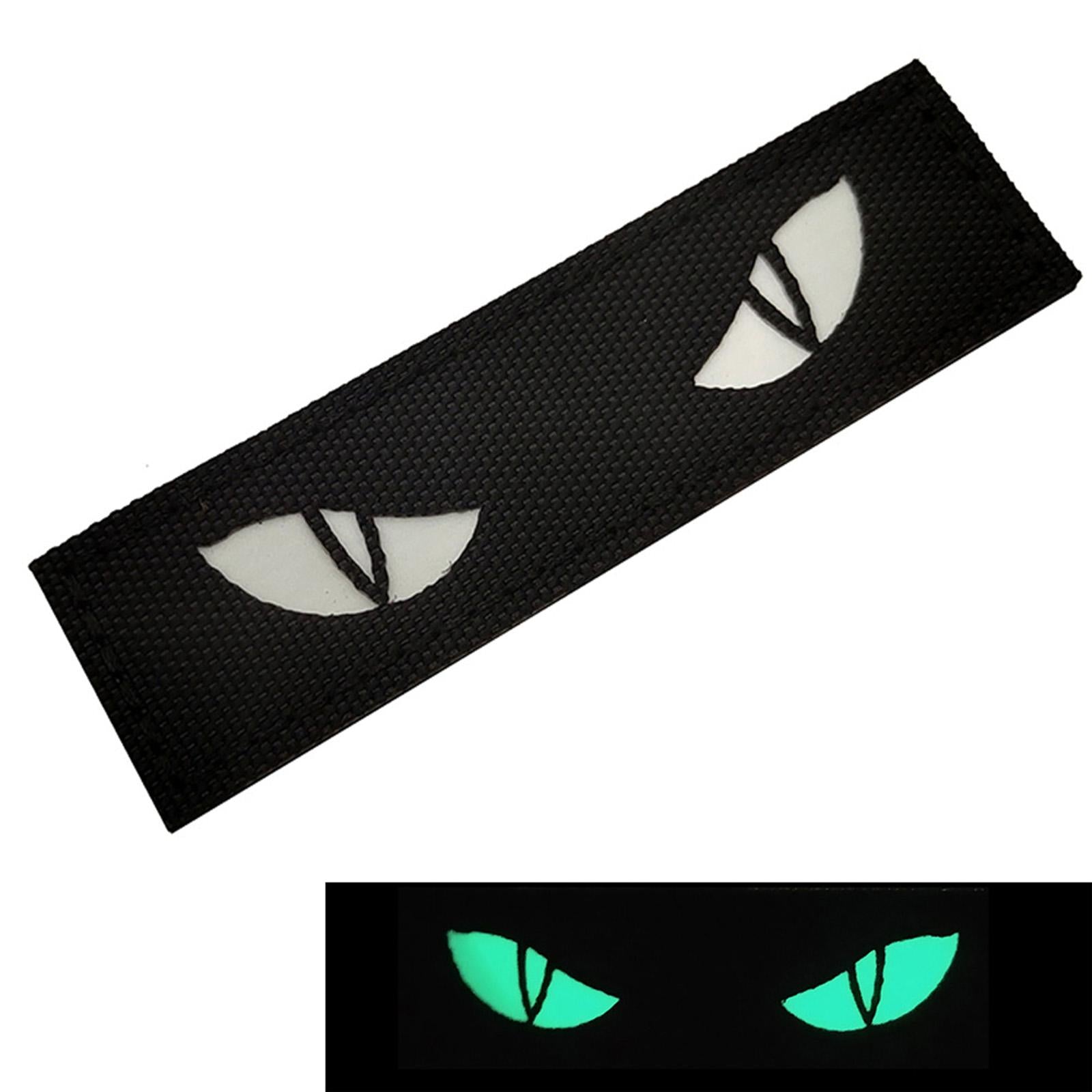 Cat Eye Patches of Morale Glow The Dark Armband Badges for Helmet Bags Black
