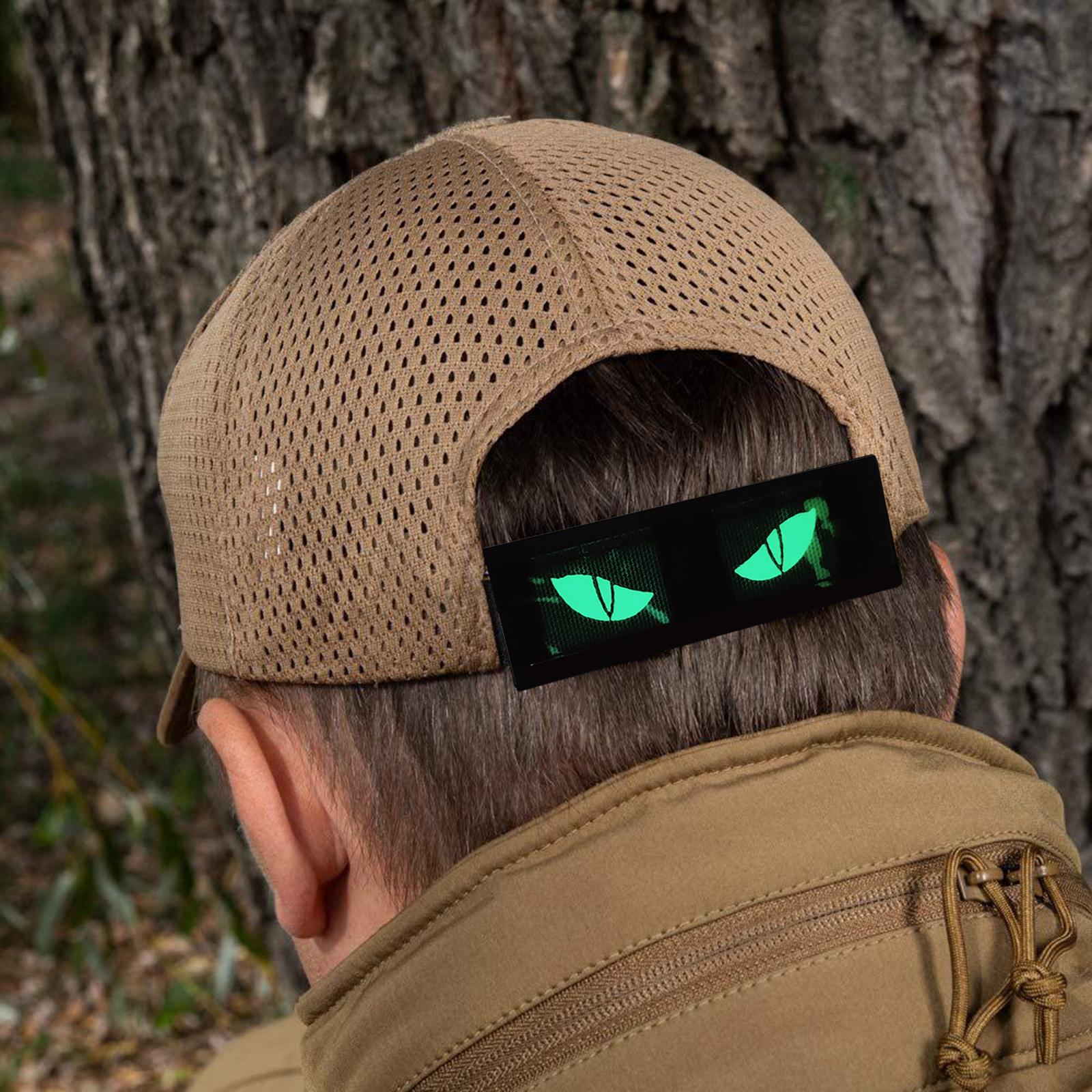 Cat Eye Patches of Morale Glow The Dark Armband Badges for Helmet Bags Blue