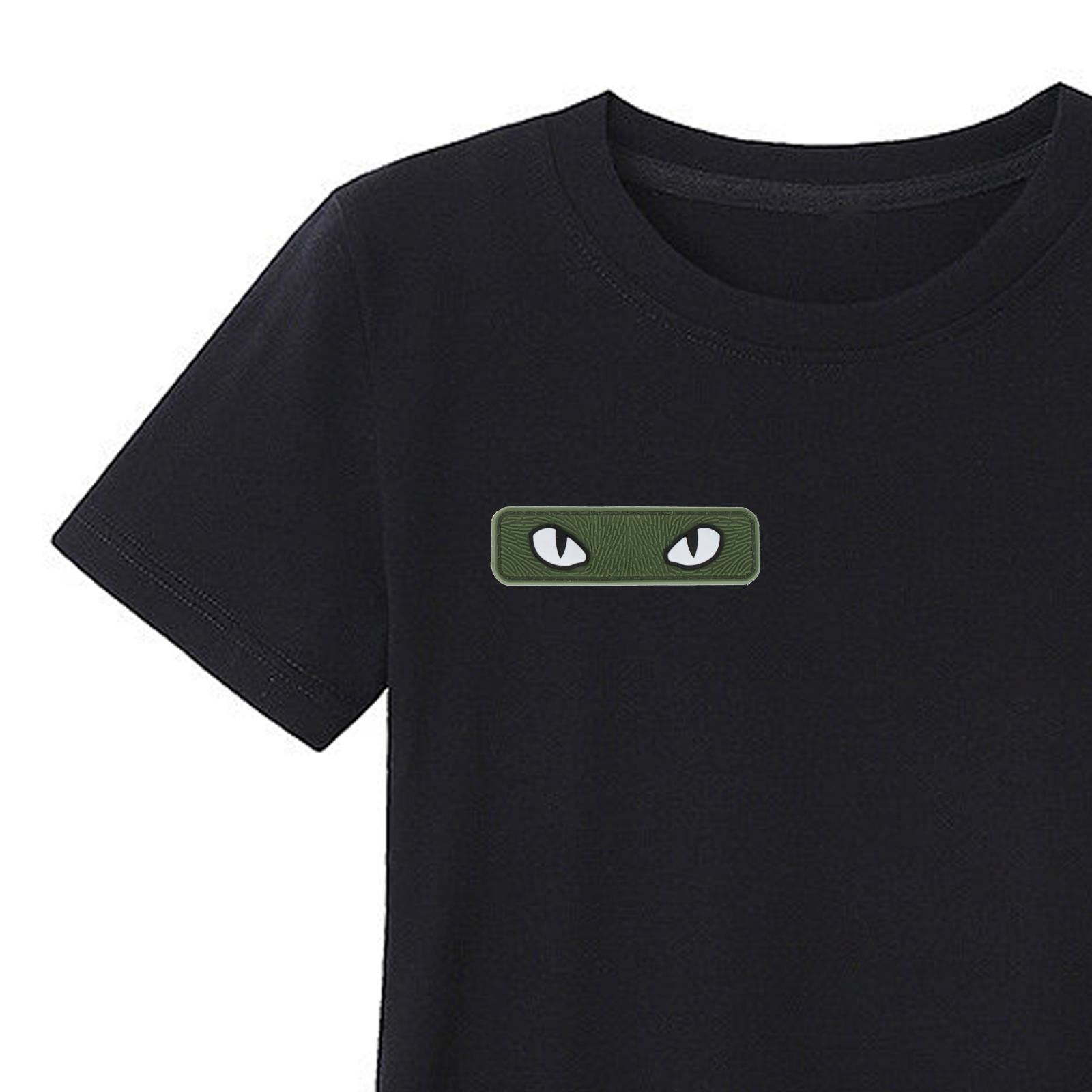 Glowing Cat Eye Patches Badges Fasteners Armband for Hats Helmet Outdoor Green
