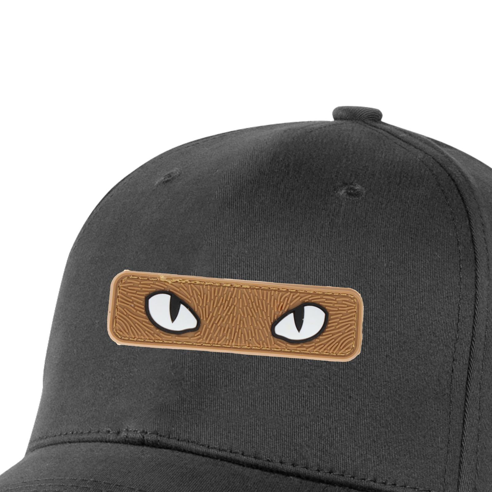 Glowing Cat Eye Patches Badges Fasteners Armband for Hats Helmet Outdoor Khaki