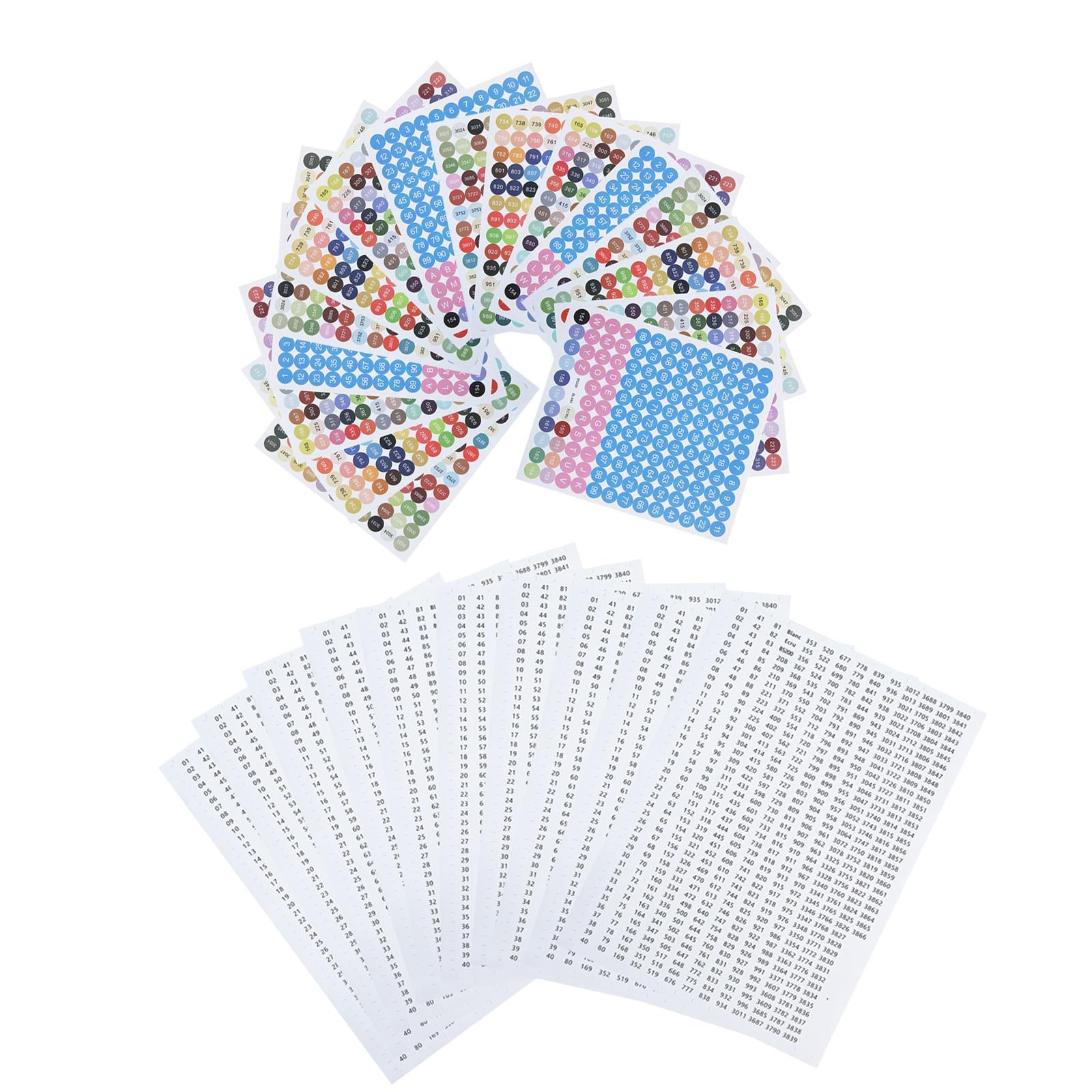 DMC Floss Number Stickers Classification Labels Letters Stitch Tool colorful