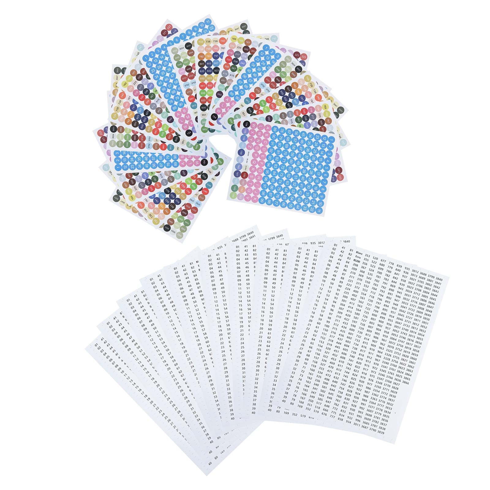 DMC Floss Number Stickers Classification Labels Letters Stitch Tool colorful