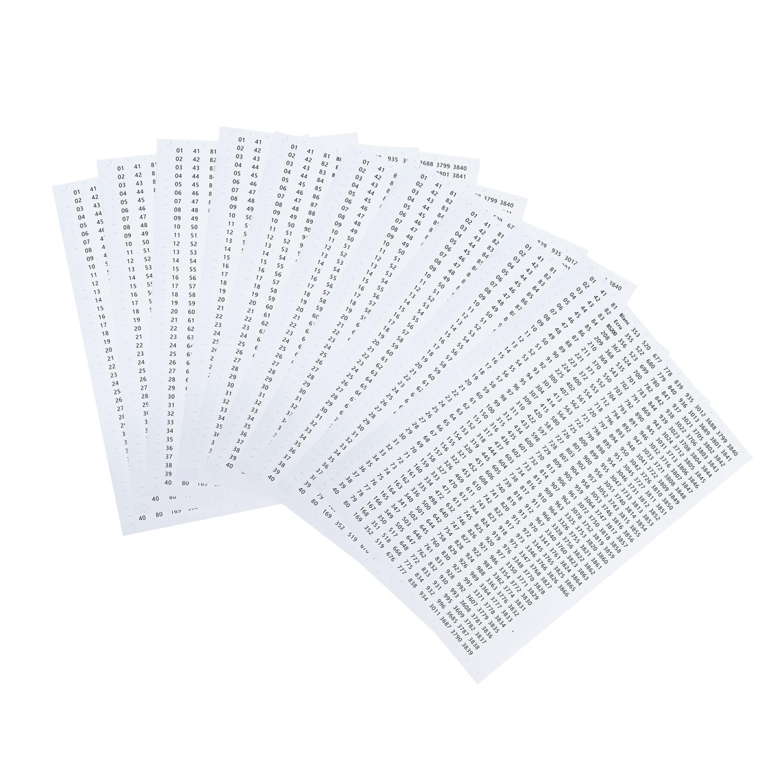 DMC Floss Number Stickers Classification Labels Letters Stitch Tool white