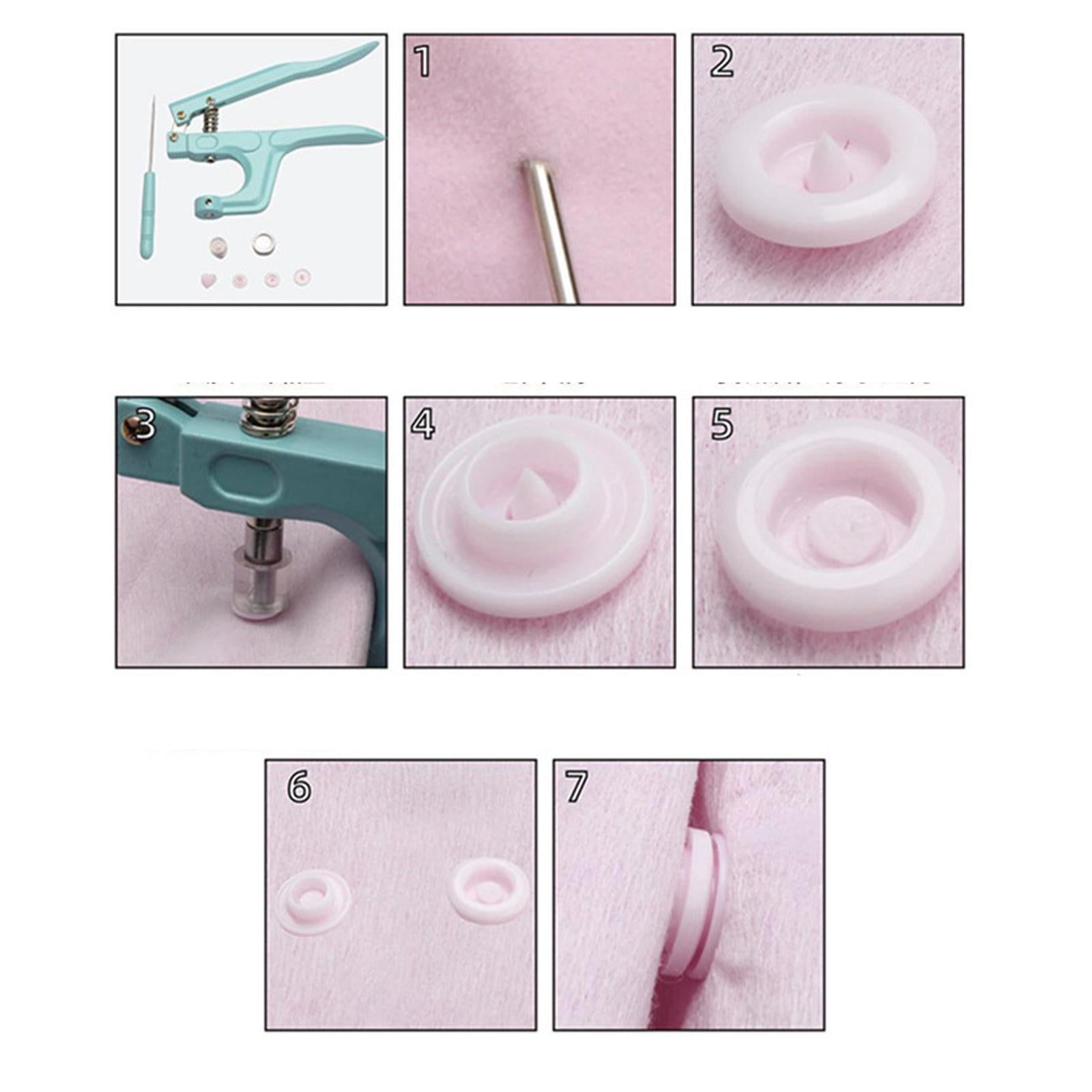 Snap Buttons Snap Fasteners Kit Press Studs with Snap Pliers Crafting Round