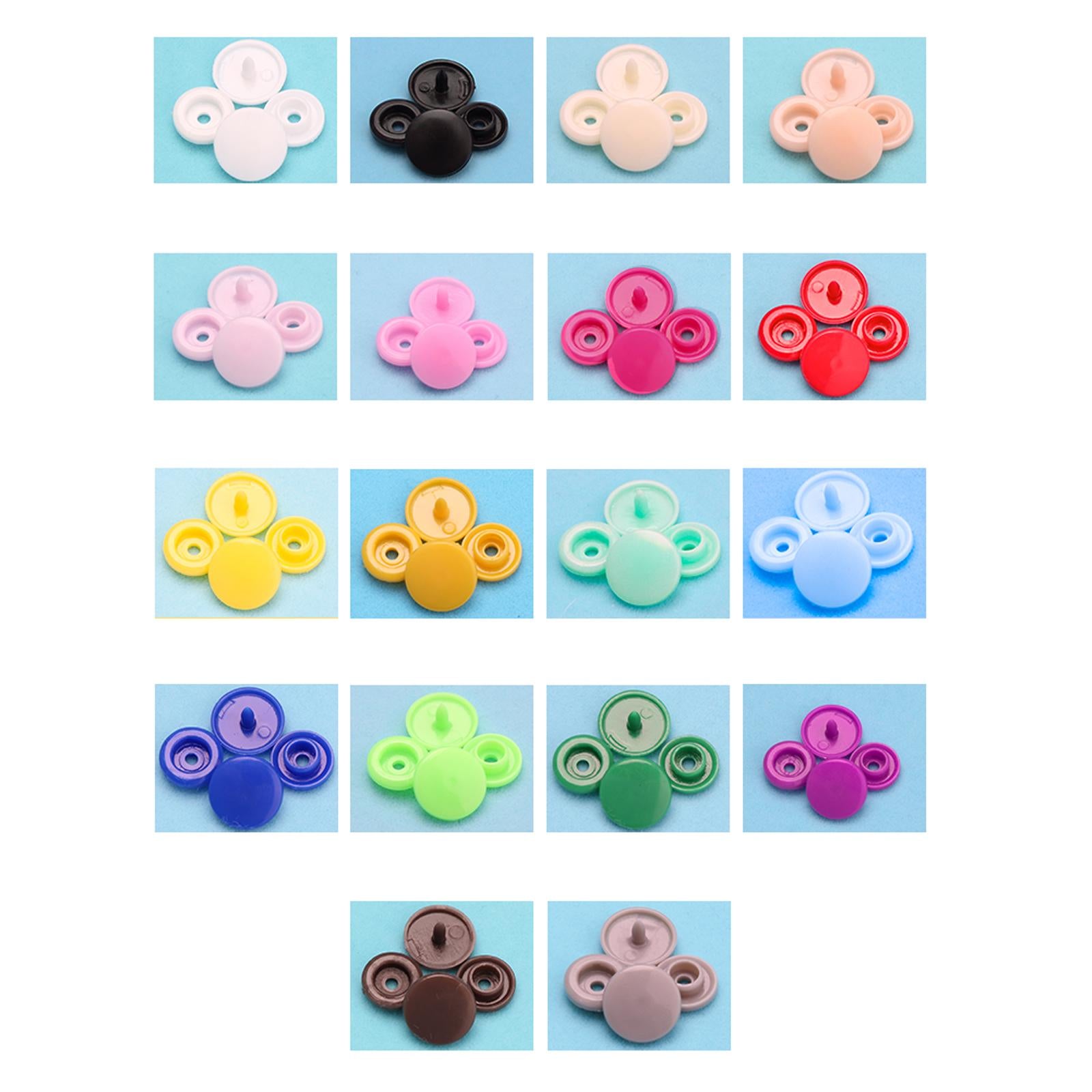 Snap Buttons Snap Fasteners Kit Press Studs with Snap Pliers Crafting Multi Shapes
