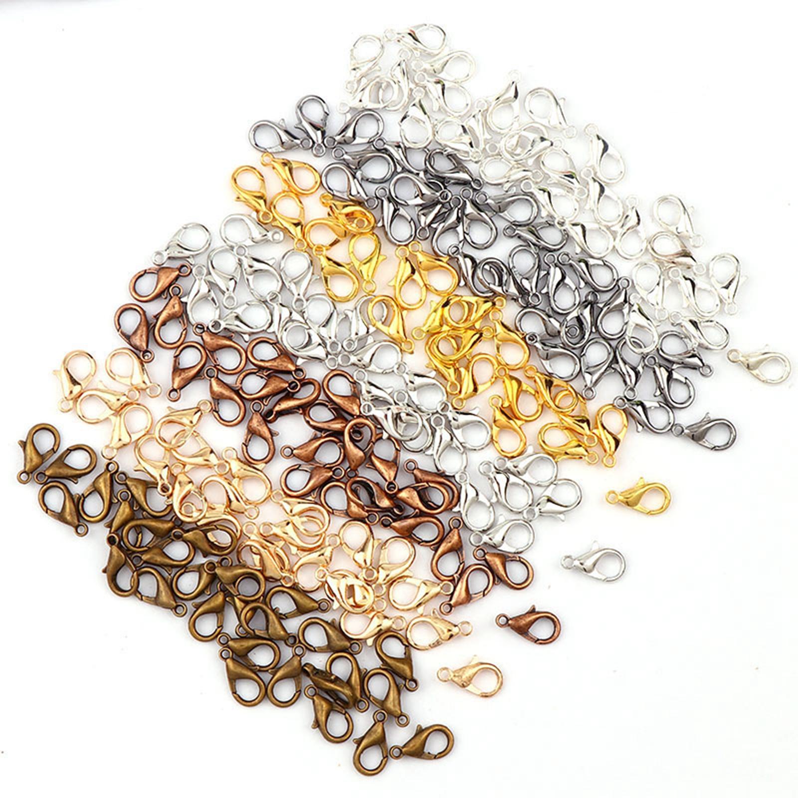 50 Pieces Small Lobster Clasps Zinc Alloy for DIY Crafts Necklace Gold