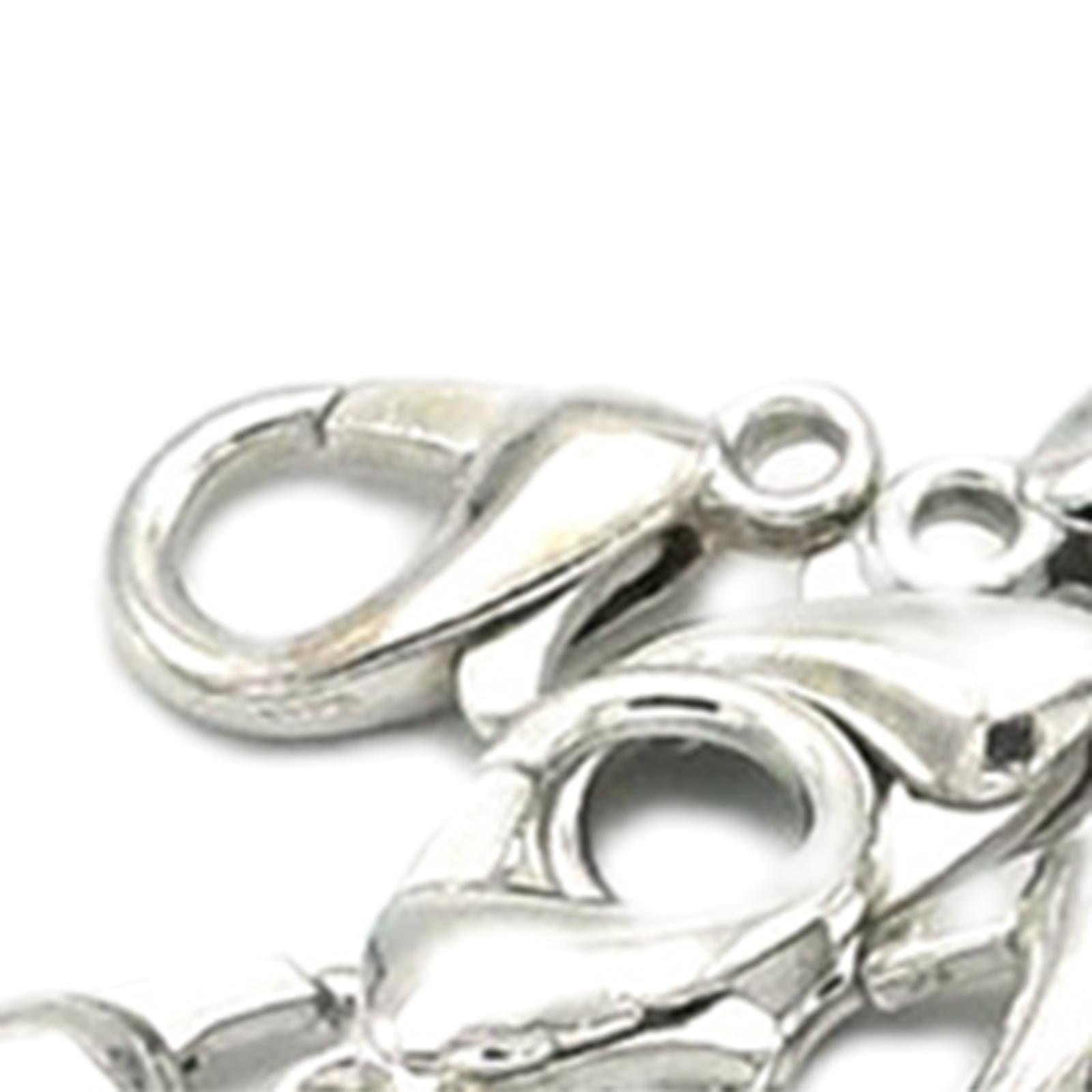 50 Pieces Small Lobster Clasps Zinc Alloy for DIY Crafts Necklace White