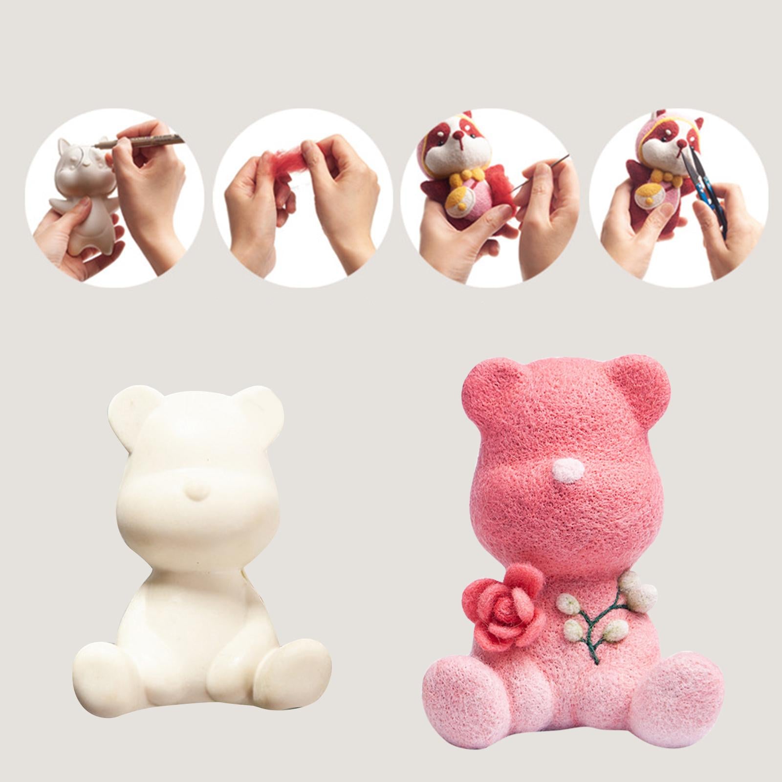 Handmade Wool Felt DIY Embroidery Cartoon Craft Sewing for Kids Beginners A