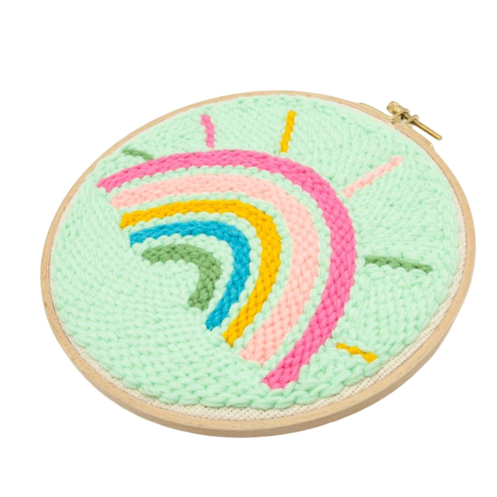 Punch Needle Embroidery Starter Kits Rainbow Hand Craft DIY Beginner