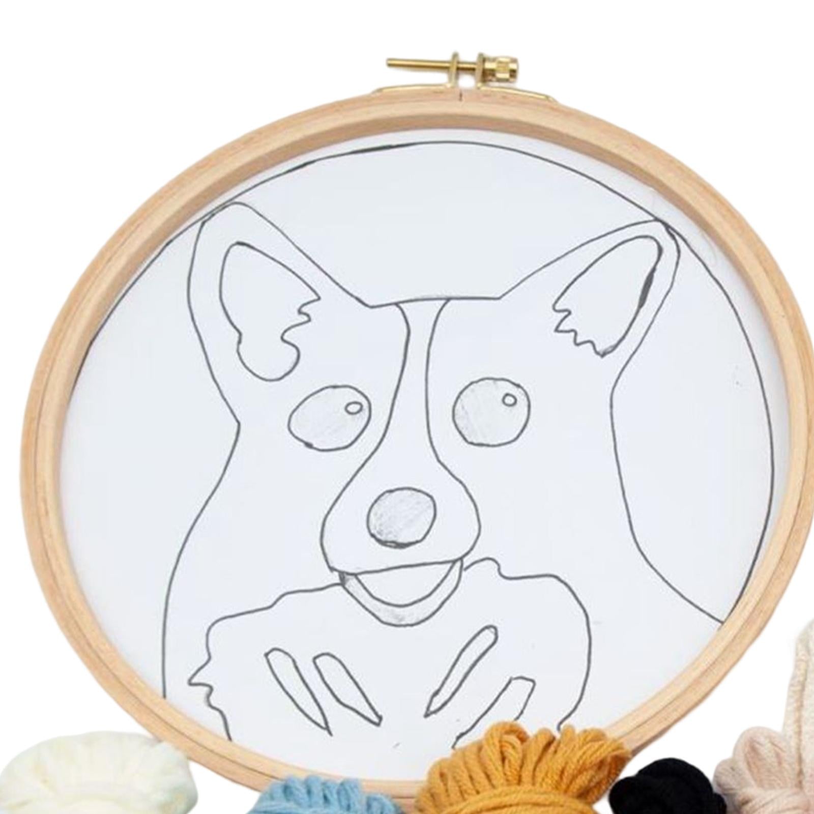 Punch Needle Embroidery Starter Kits Cute Dog Hooking Kit Beginner