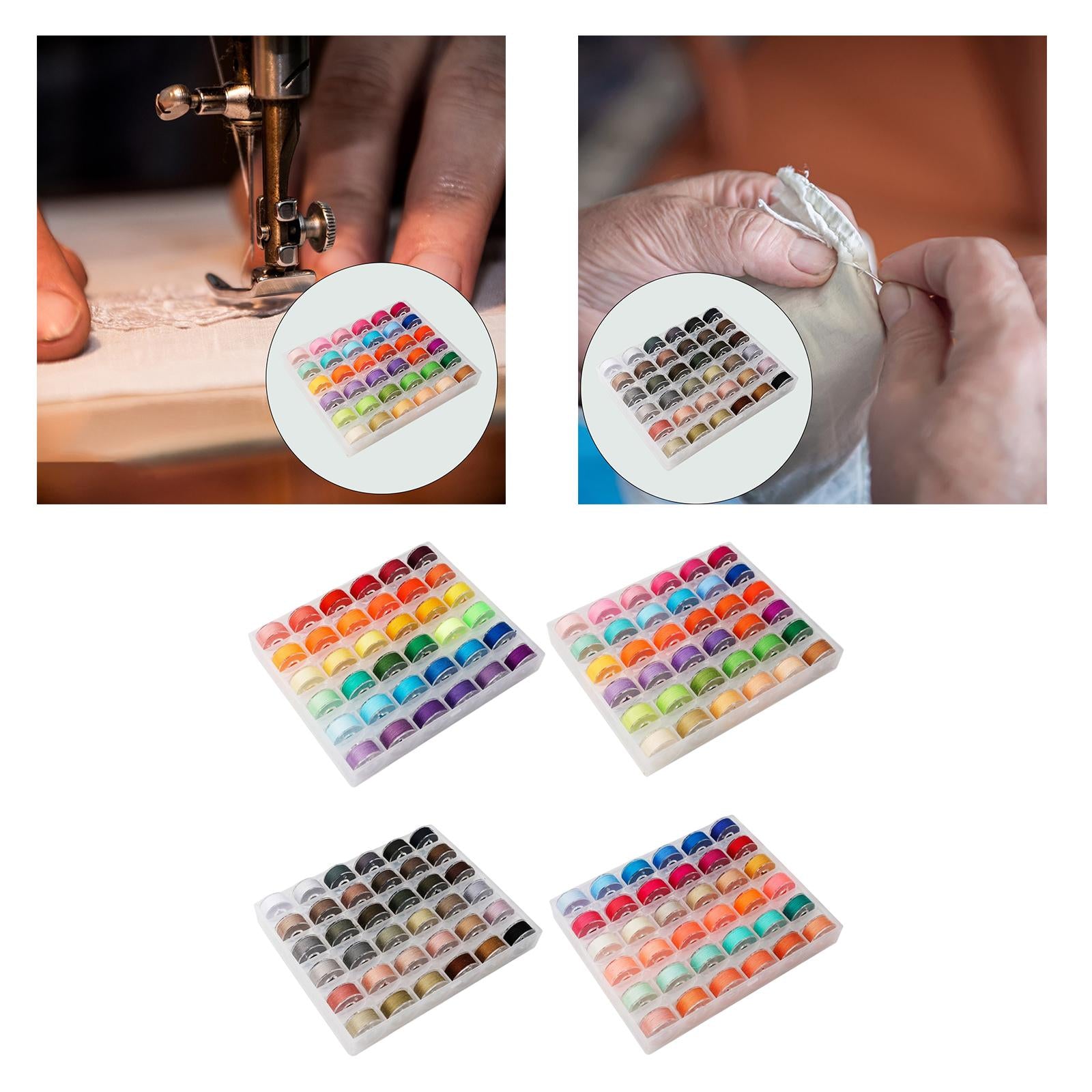 36Pcs Sewing Machine Bobbin Threads for Roll Machine Knitting Craft Supplies StyleA
