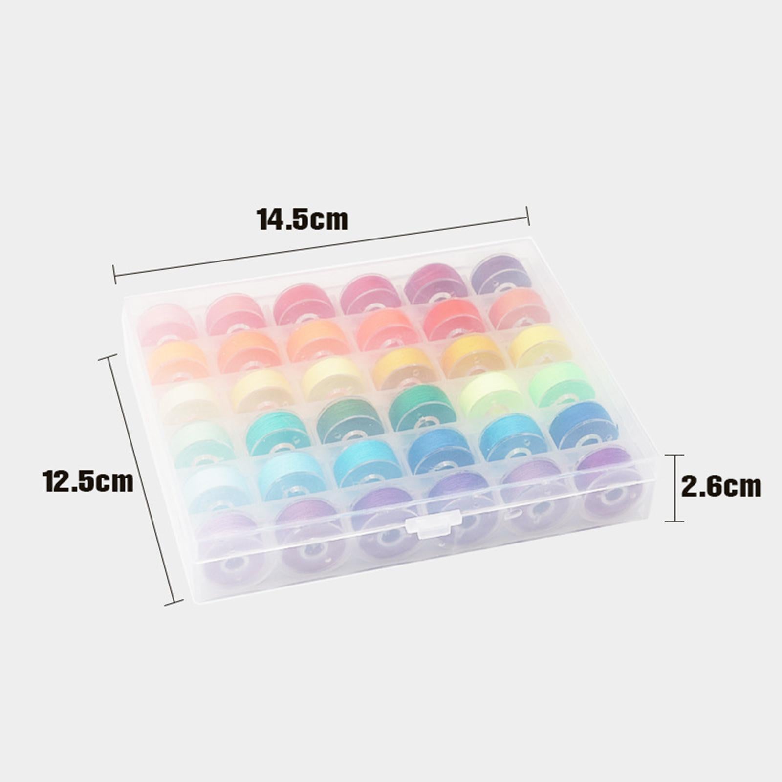 36Pcs Sewing Machine Bobbin Threads for Roll Machine Knitting Craft Supplies StyleB