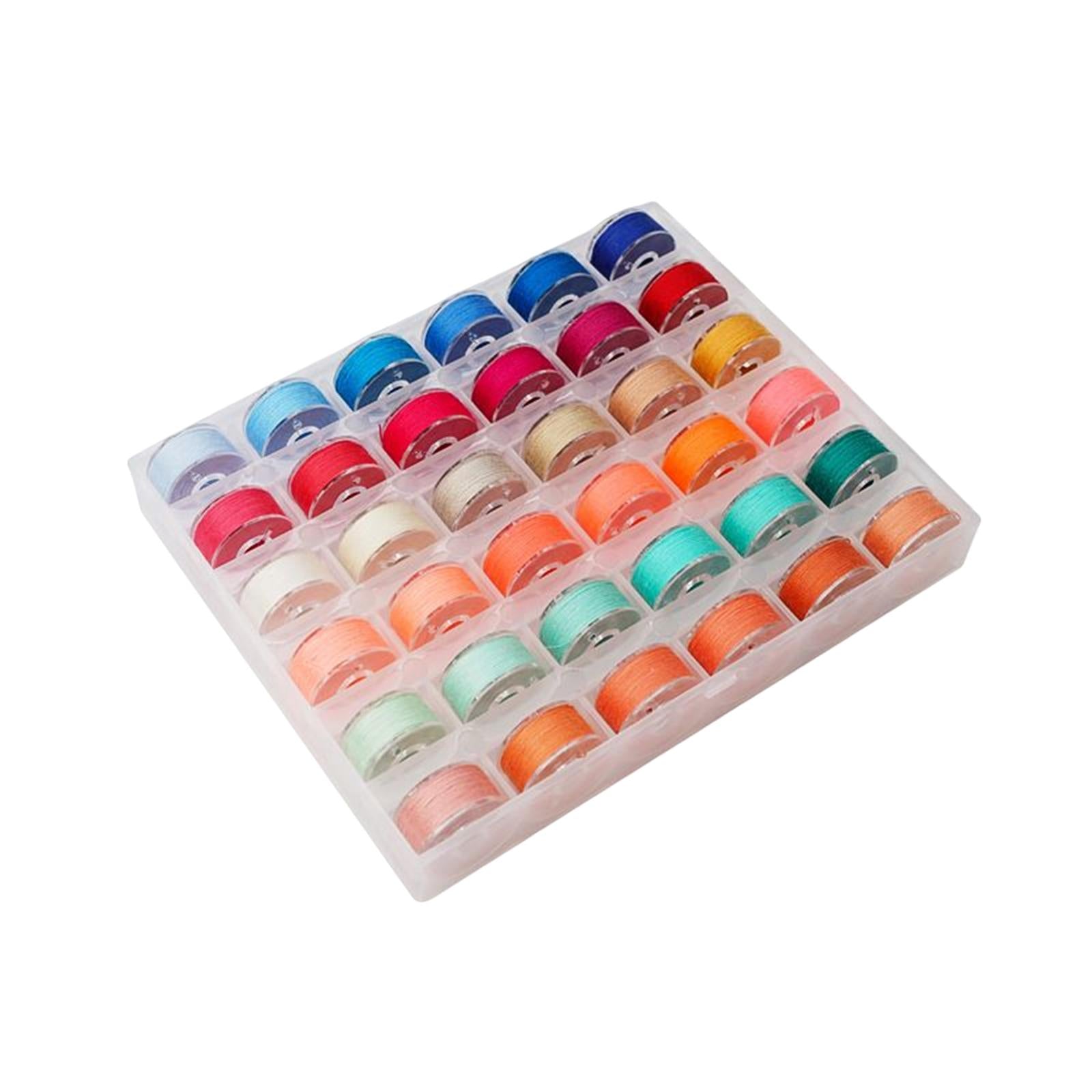 36Pcs Sewing Machine Bobbin Threads for Roll Machine Knitting Craft Supplies StyleC