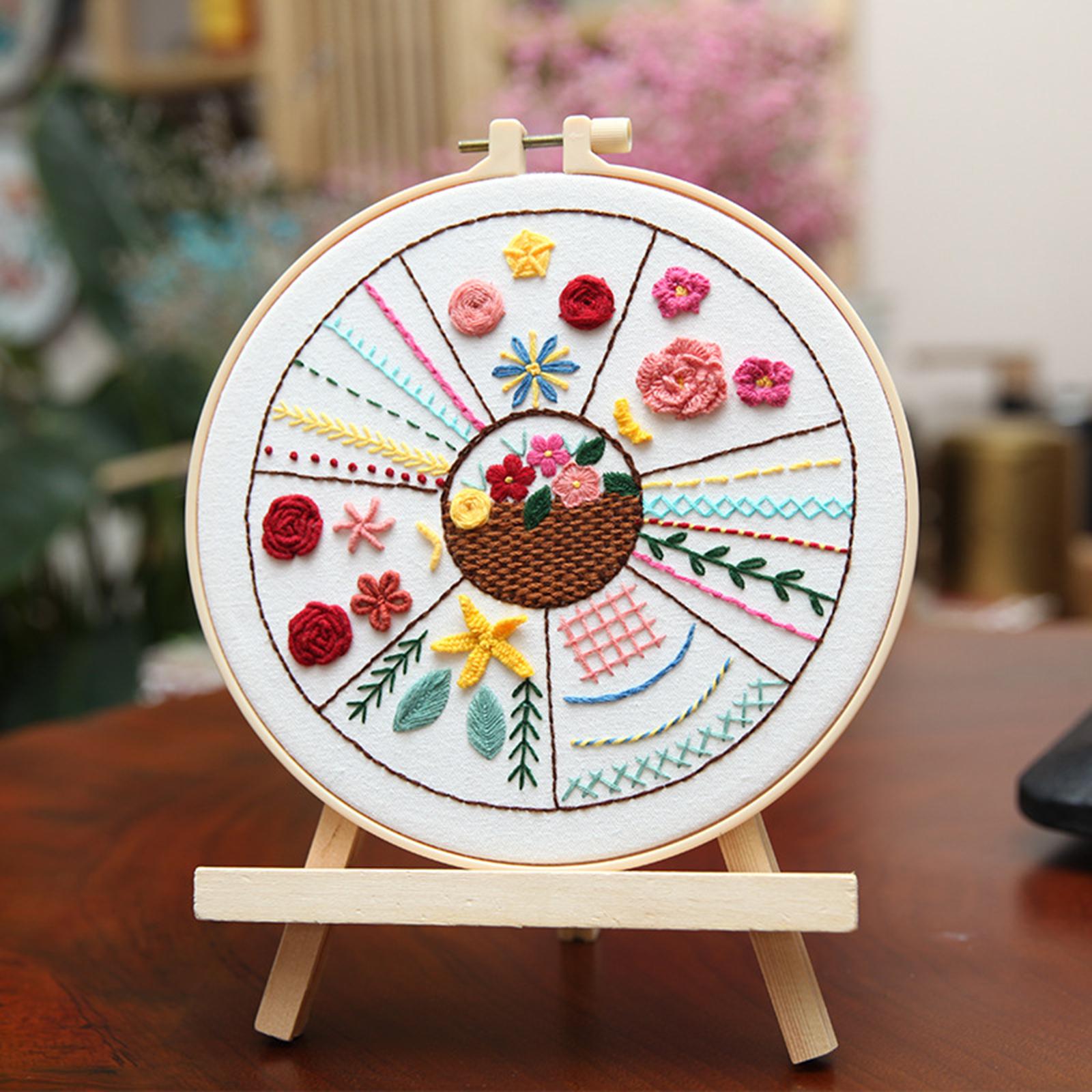 Embroidery Stitch Practice Kit with Pattern Durable for DIY Needlework