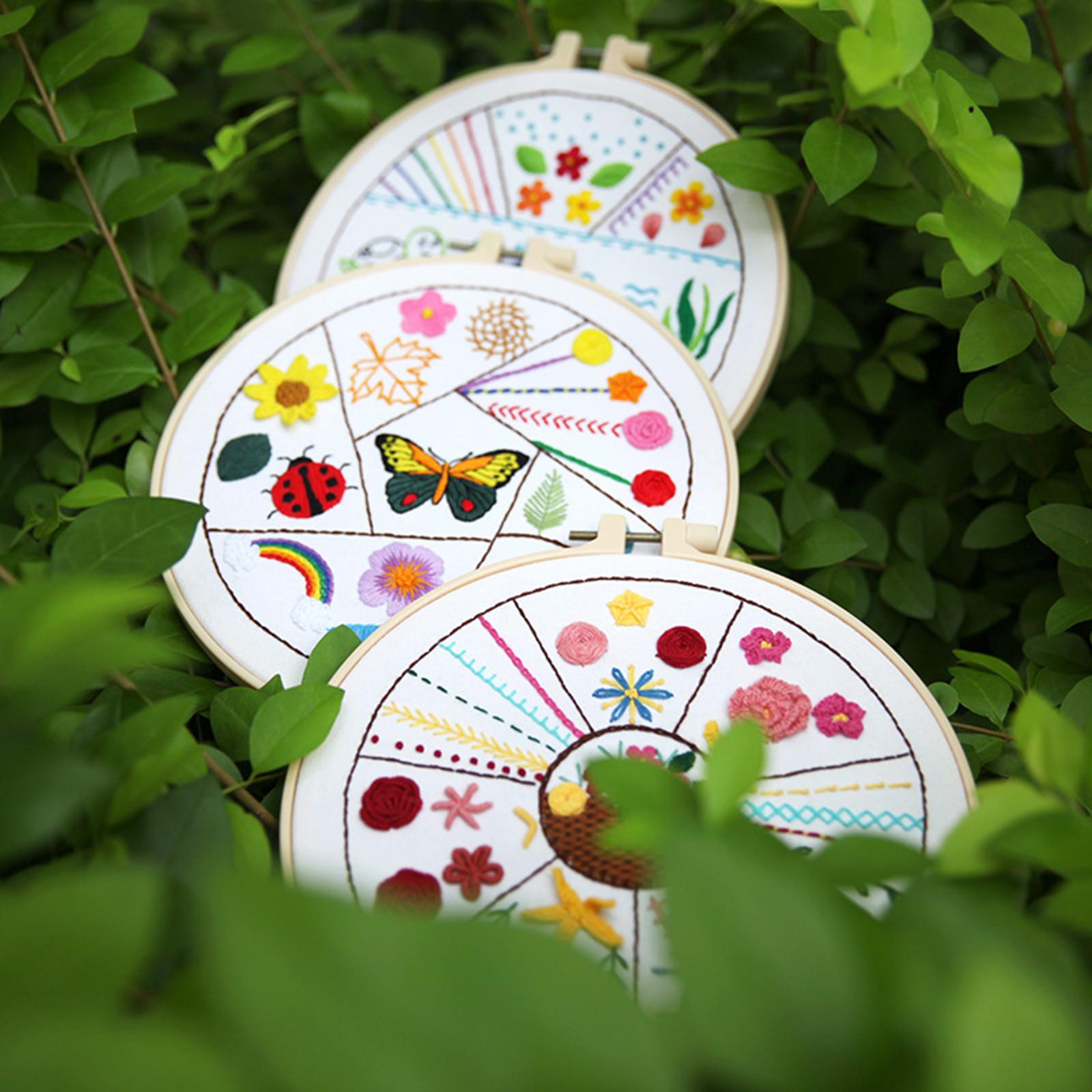 Embroidery Stitch Practice Kit with Pattern Durable for DIY Needlework