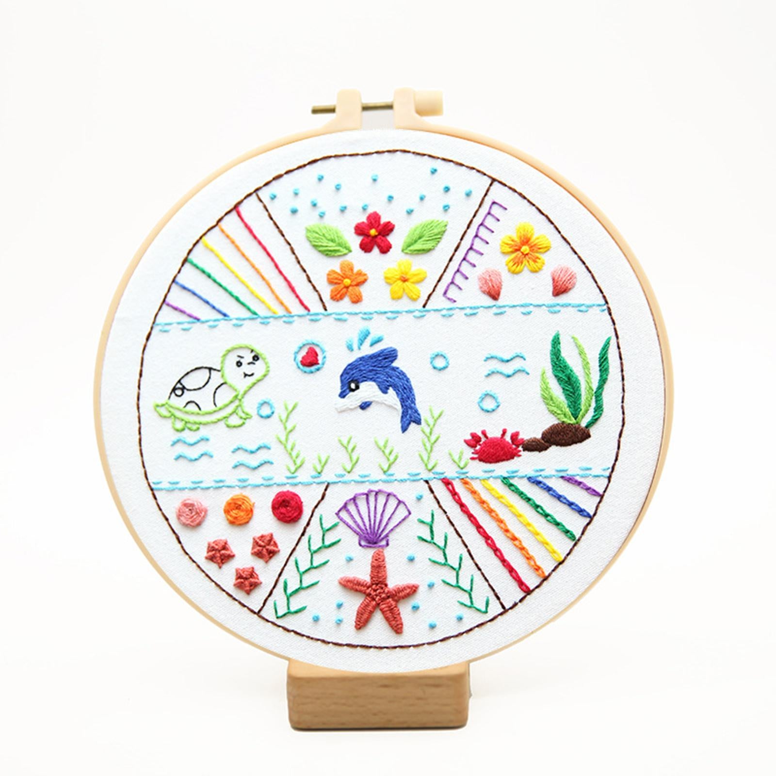 Embroidery Stitch Practice Kit with Pattern Durable for DIY Needlework